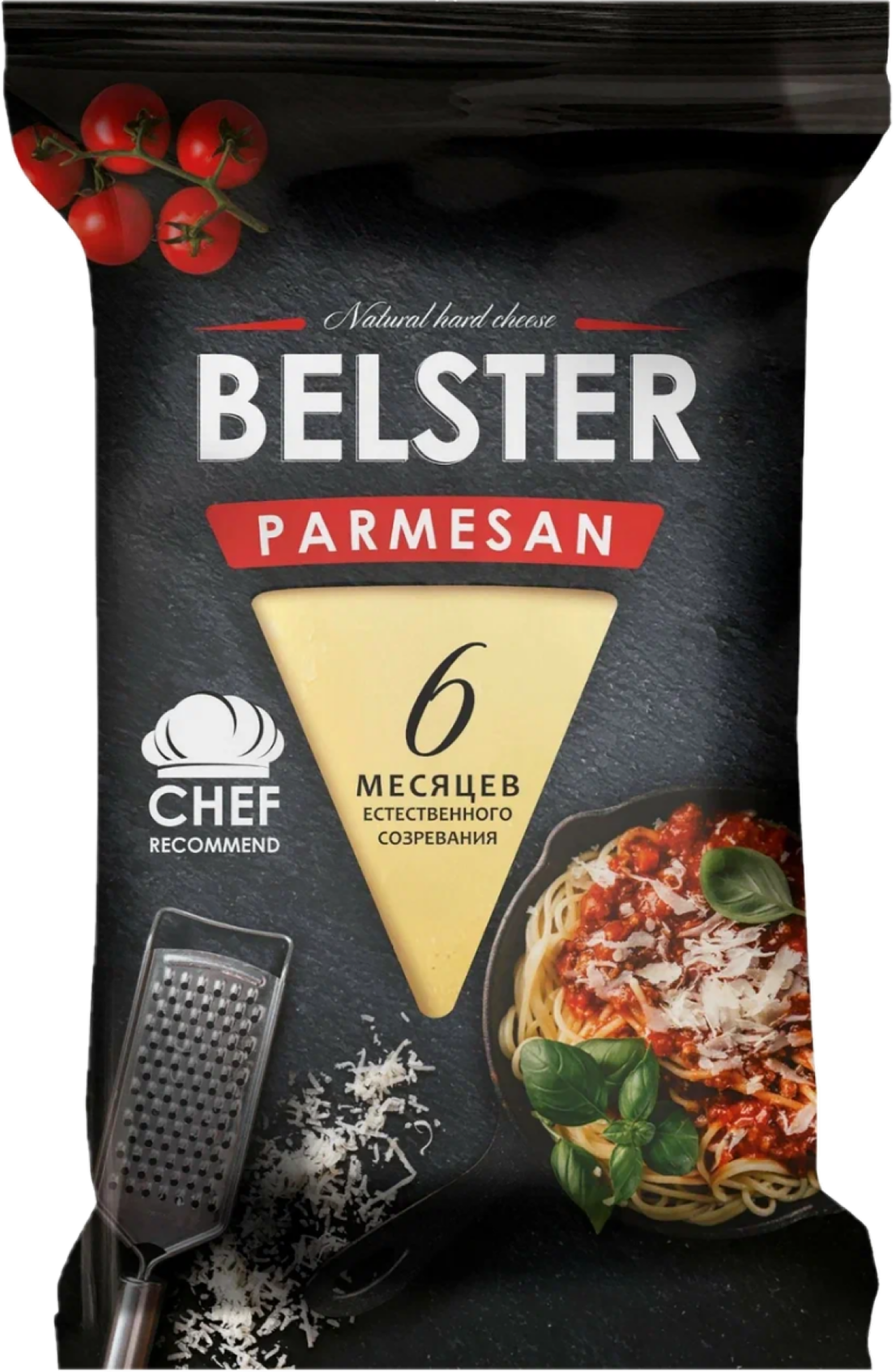 Изображение товара Твердый сыр PARMESAN BELSTER 40% насыщенный вкус 195 г
