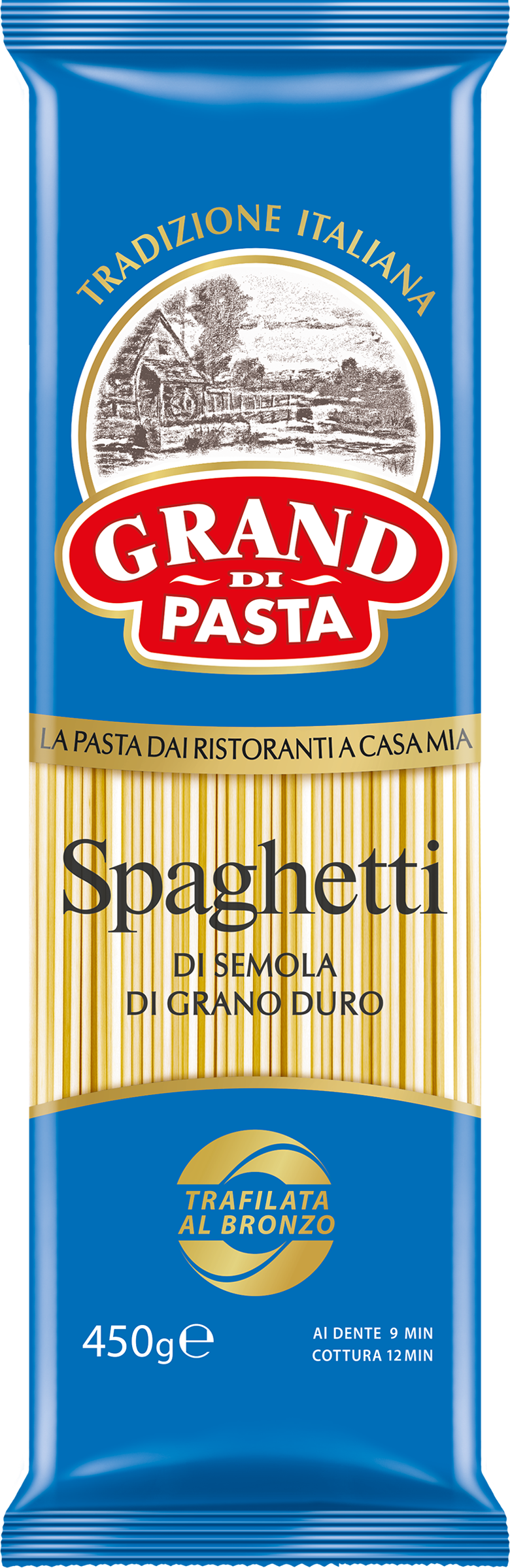 Изображение товара Макароны спагетти GRAND DI PASTA из твердых сортов пшеницы 450г Изображение товара Макароны спагетти GRAND DI PASTA из твердых сортов пшеницы 450г