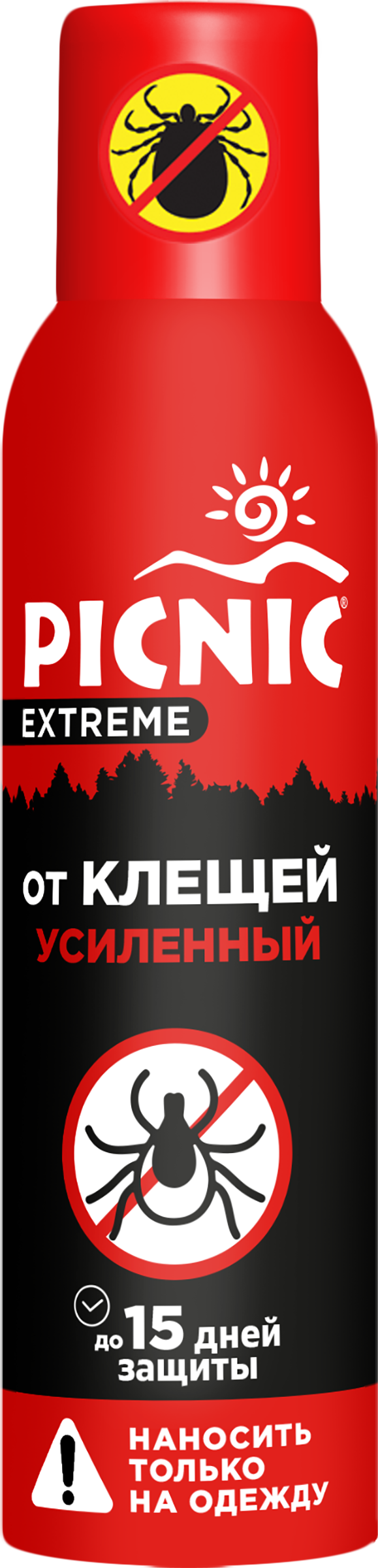 Изображение товара Аэрозоль PICNIC Extreme - защита от клещей и насекомых, 150 мл Изображение товара Аэрозоль PICNIC Extreme - защита от клещей и насекомых, 150 мл