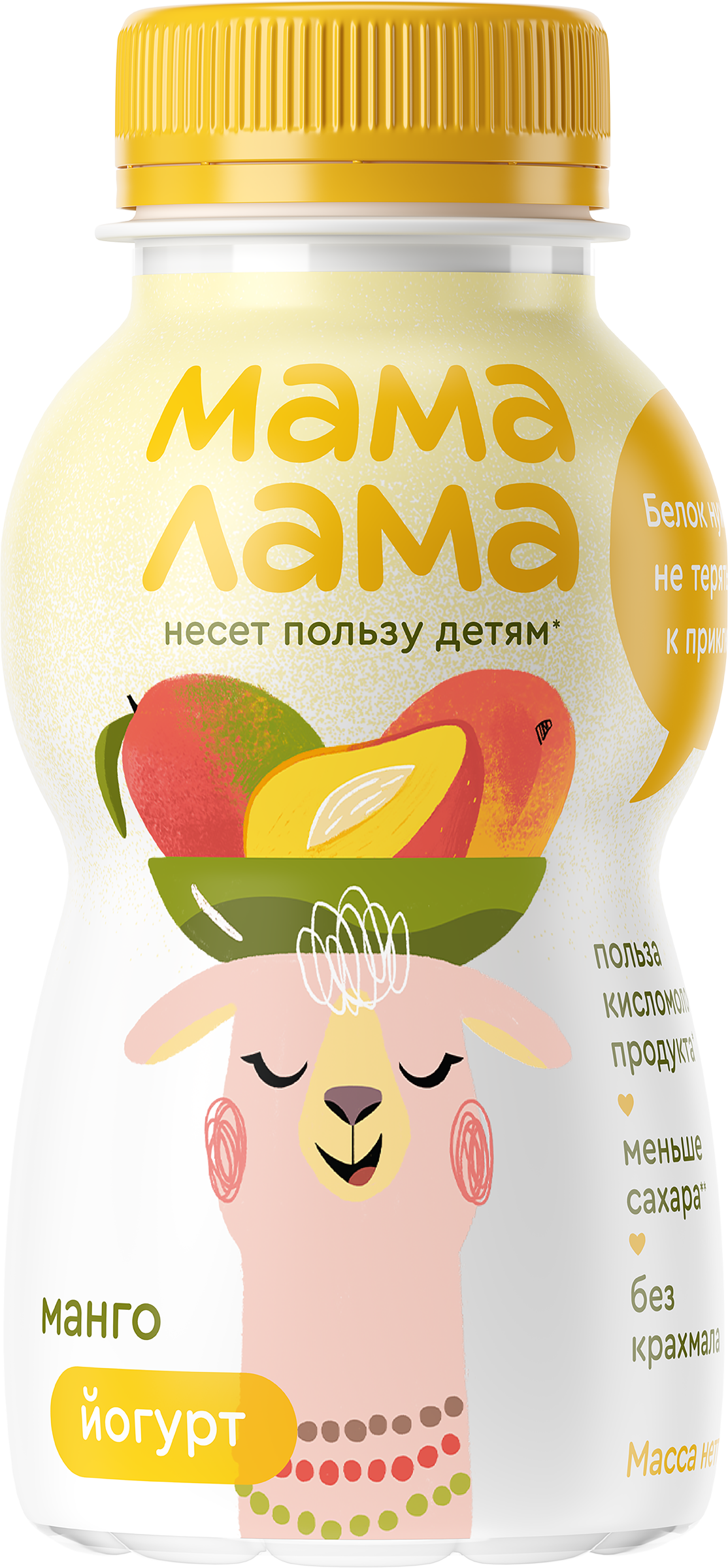 Изображение товара Йогурт питьевой МАМА ЛАМА с манго 2,5% для детей 200г