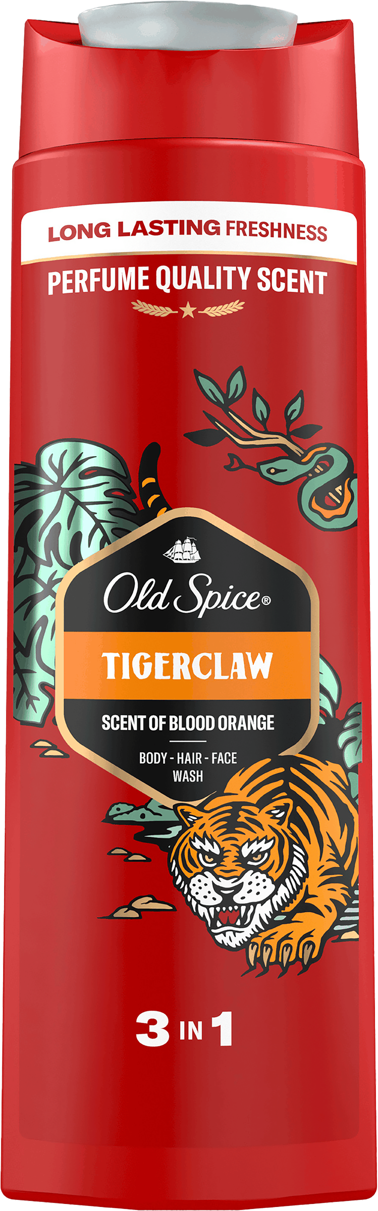Изображение товара Гель для душа-шампунь мужской OLD SPICE Tigerclaw 400мл с ароматом кедра и апельсина