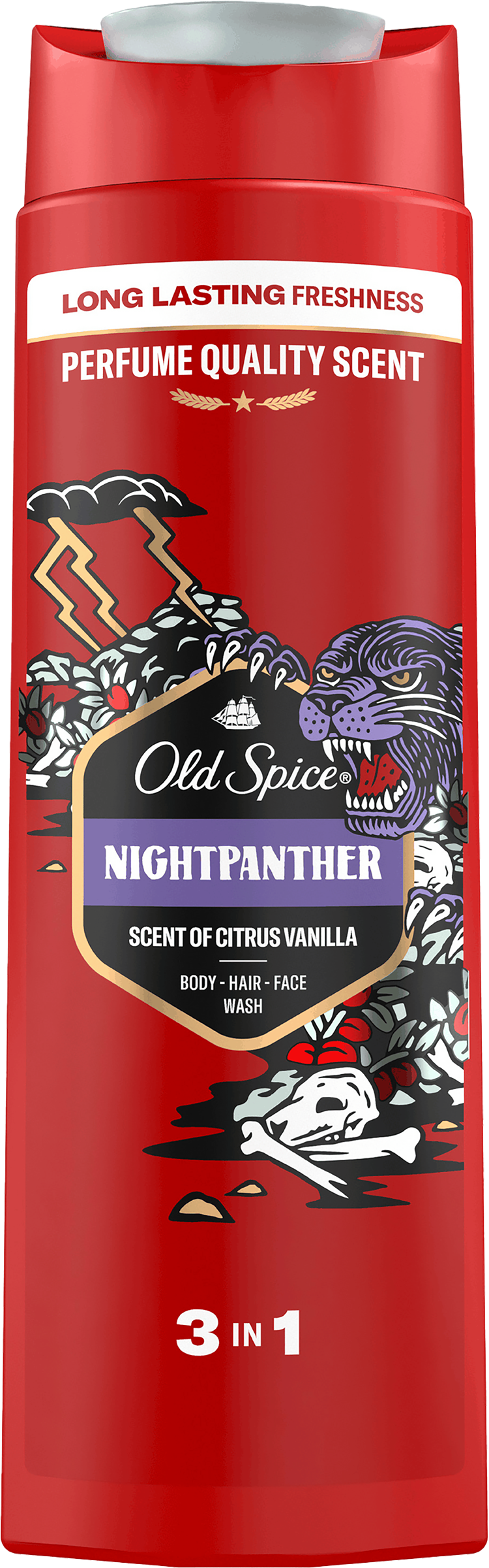 Изображение товара Гель для душа мужской OLD SPICE Nightpanther 400мл с ярким ароматом ванили и грейпфрута Изображение товара Гель для душа мужской OLD SPICE Nightpanther 400мл с ярким ароматом ванили и грейпфрута
