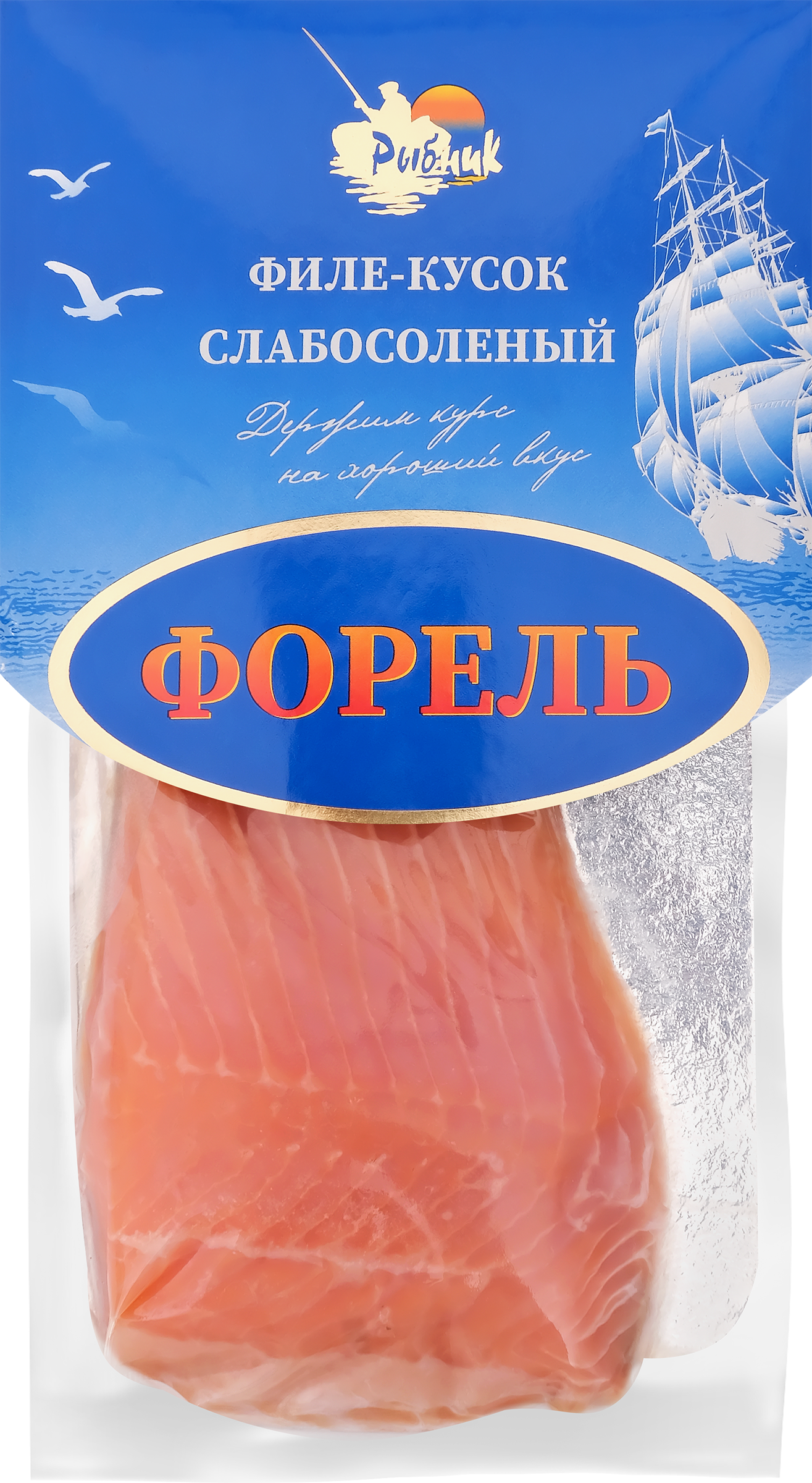 Изображение товара Форель слабосоленая РЫБНИК кусок 150г - вкусная и полезная рыба для любой трапезы