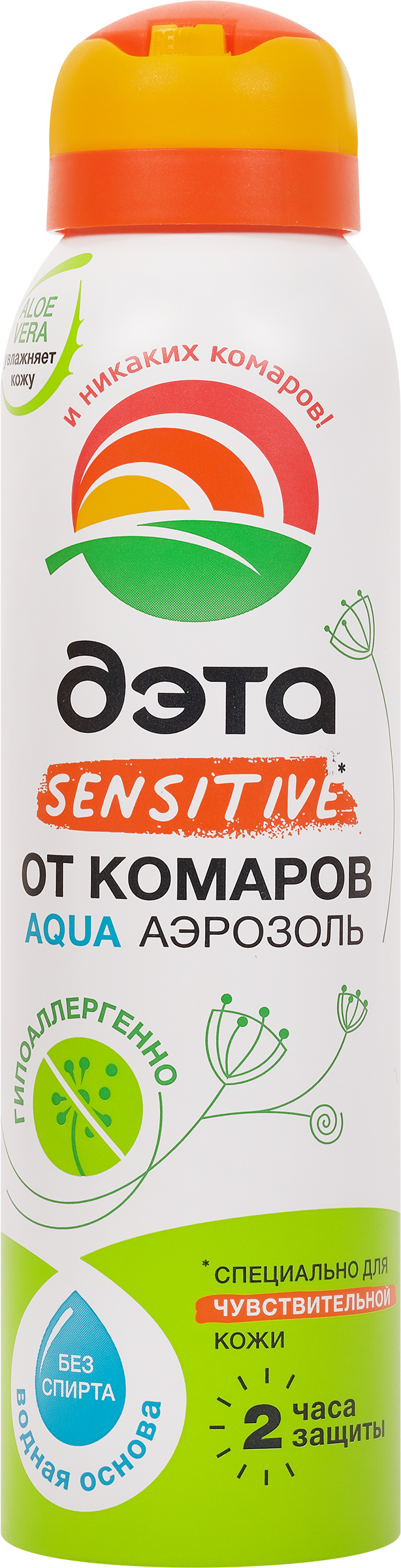 Изображение товара Аэрозоль ДЭТА Aqua для чувствительной кожи 150мл