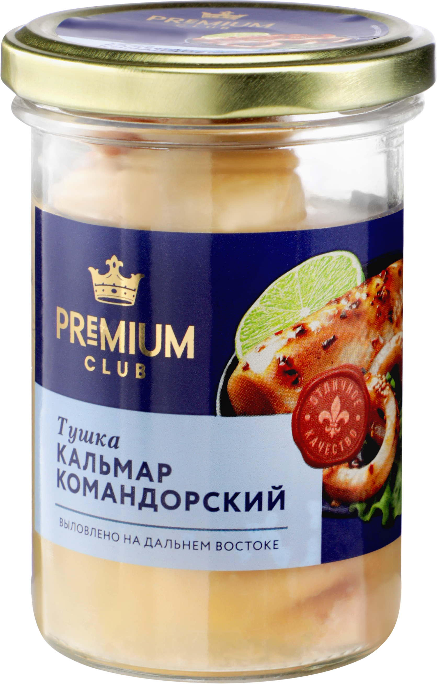 Изображение товара Кальмар Командорский PREMIUM CLUB натуральный, филе без кожицы, 180г