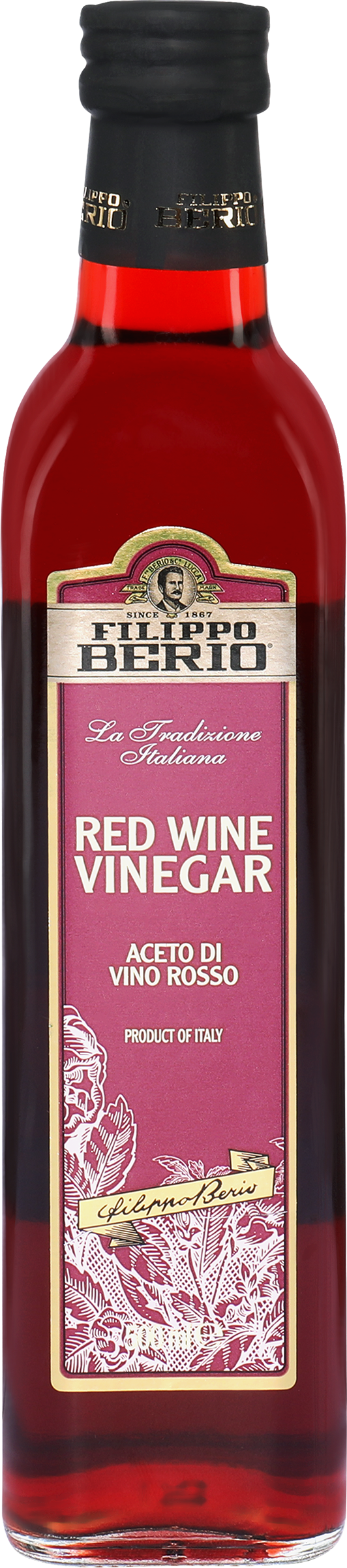 Изображение товара Винный уксус FILIPPO BERIO красный 500мл - ароматный и насыщенный Изображение товара Винный уксус FILIPPO BERIO красный 500мл - ароматный и насыщенный
