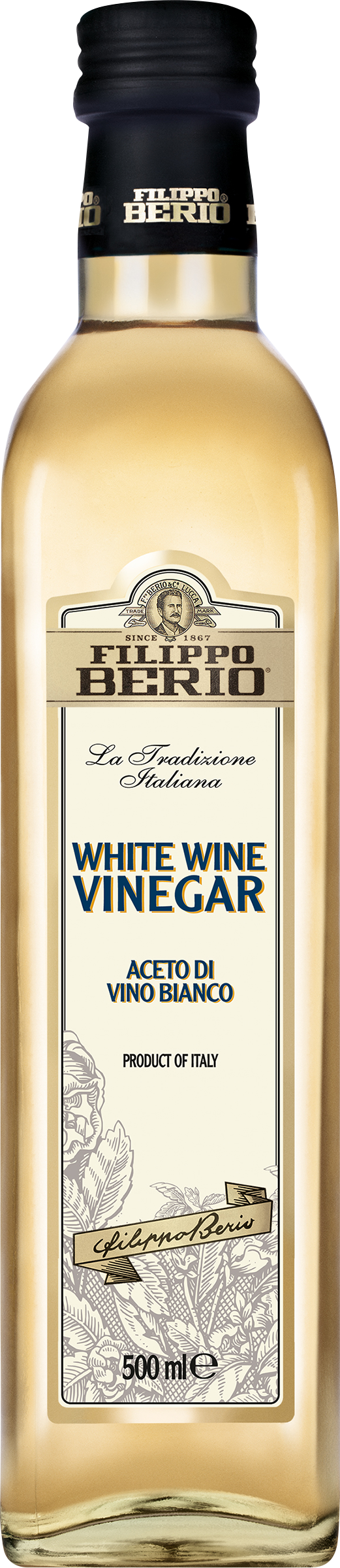 Изображение товара Уксус FILIPPO BERIO белый 500 мл - винный уксус для маринадов и заправок