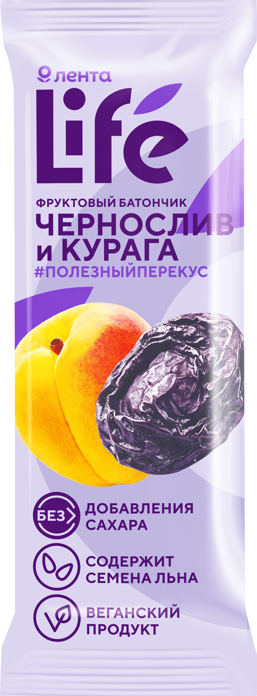 Изображение товара Батончик фруктовый ЛЕНТА LIFE Чернослив и курага, 33г