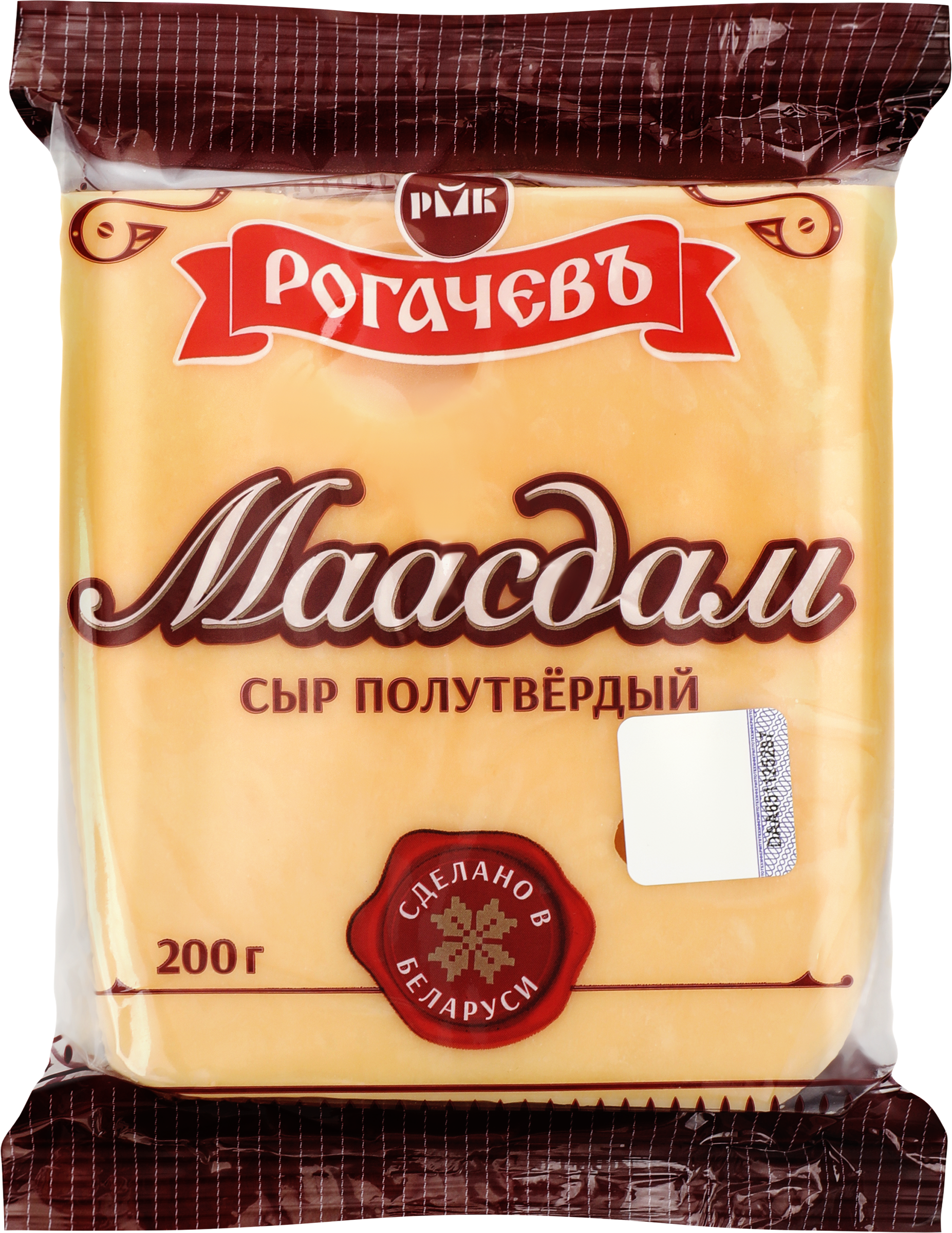 Изображение товара Сыр РОГАЧЕВЪ Маасдам 45%, без змж, 200г