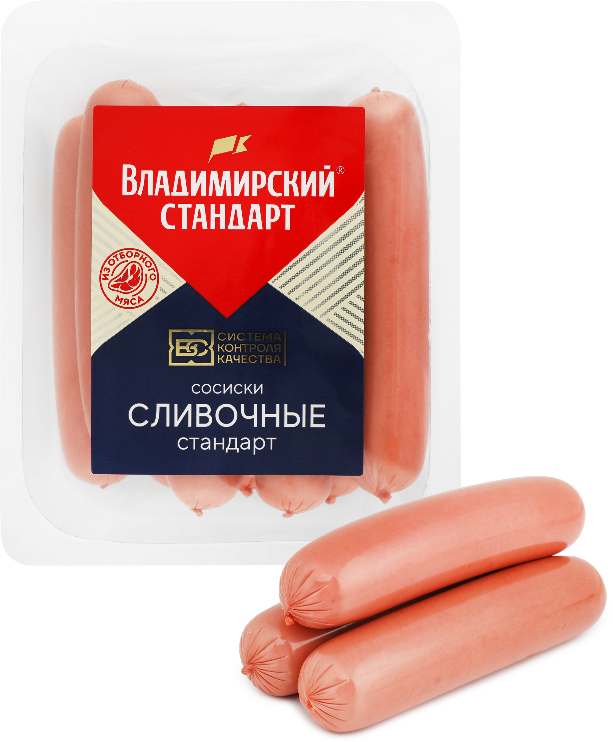 Изображение товара Сосиски ВЛАДИМИРСКИЙ СТАНДАРТ сливочные стандарт 400г натуральное качество Изображение товара Сосиски ВЛАДИМИРСКИЙ СТАНДАРТ сливочные стандарт 400г натуральное качество