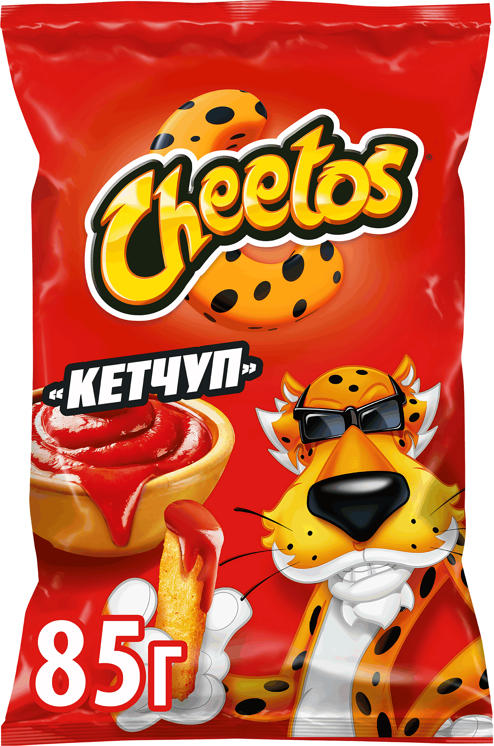 Изображение товара Кукурузные снеки CHEETOS Кетчуп 85г - хрустящие и насыщенные вкусом закуски Изображение товара Кукурузные снеки CHEETOS Кетчуп 85г - хрустящие и насыщенные вкусом закуски