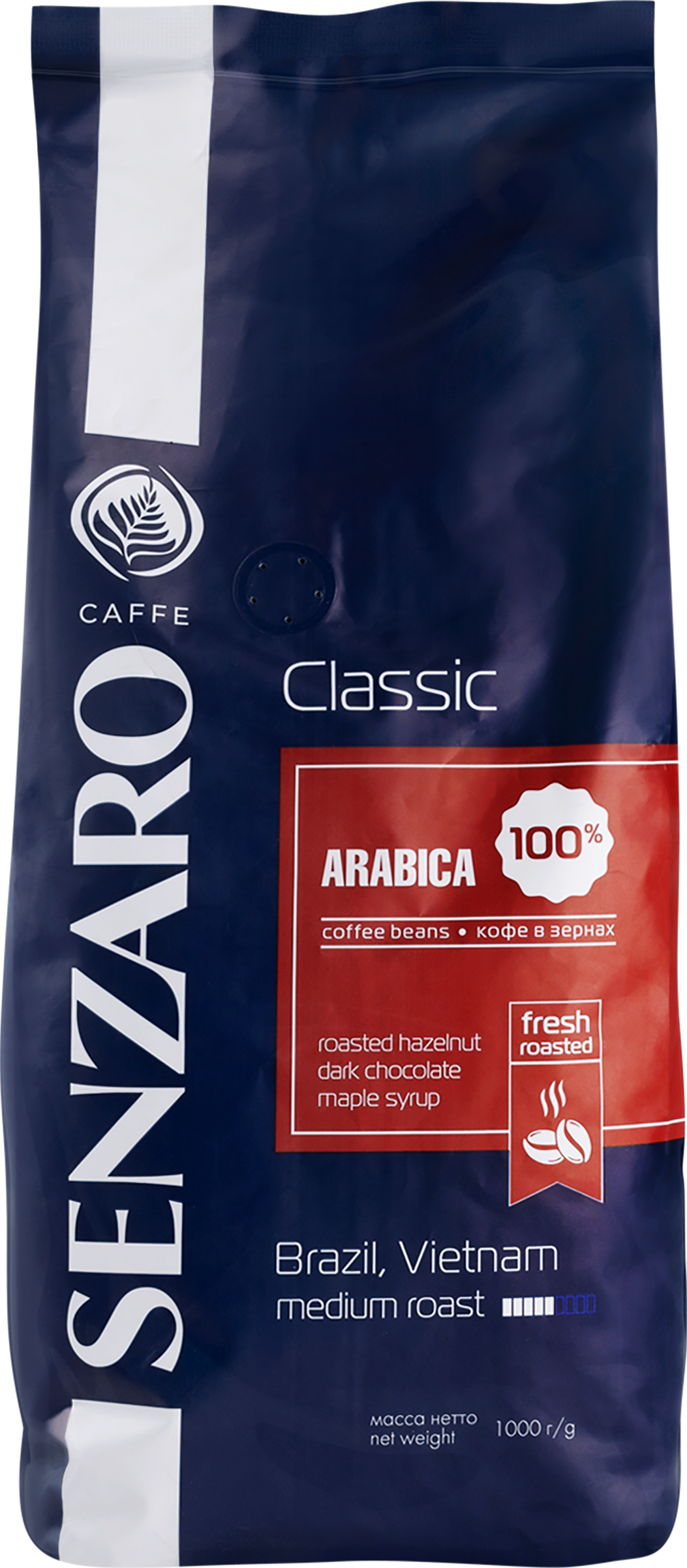 Изображение товара Кофе зерновой SENZARO Classic, 1кг Изображение товара Кофе зерновой SENZARO Classic, 1кг