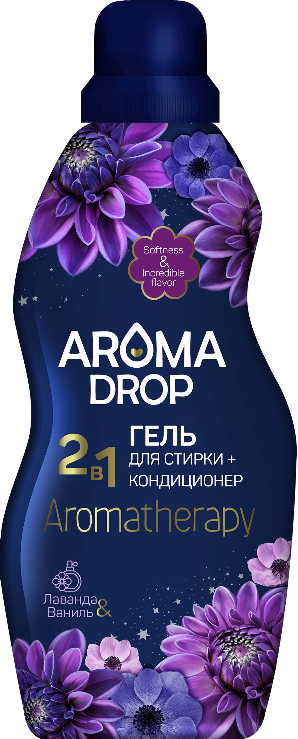Изображение товара Гель для стирки AROMA DROP Aromatherapy Лаванда и ваниль 2в1, 1л Изображение товара Гель для стирки AROMA DROP Aromatherapy Лаванда и ваниль 2в1, 1л