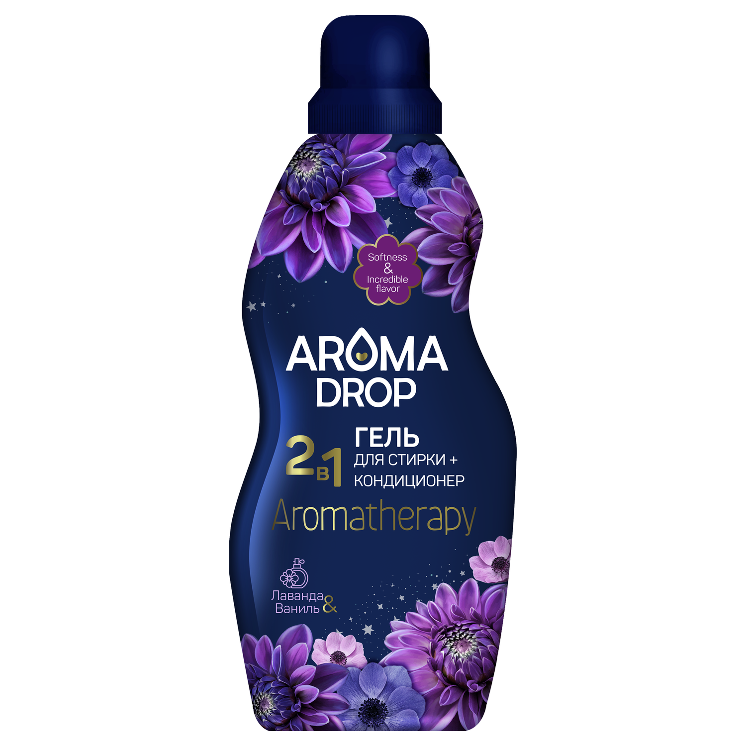 Изображение товара Гель для стирки AROMA DROP Aromatherapy Лаванда и ваниль 2в1, 1л