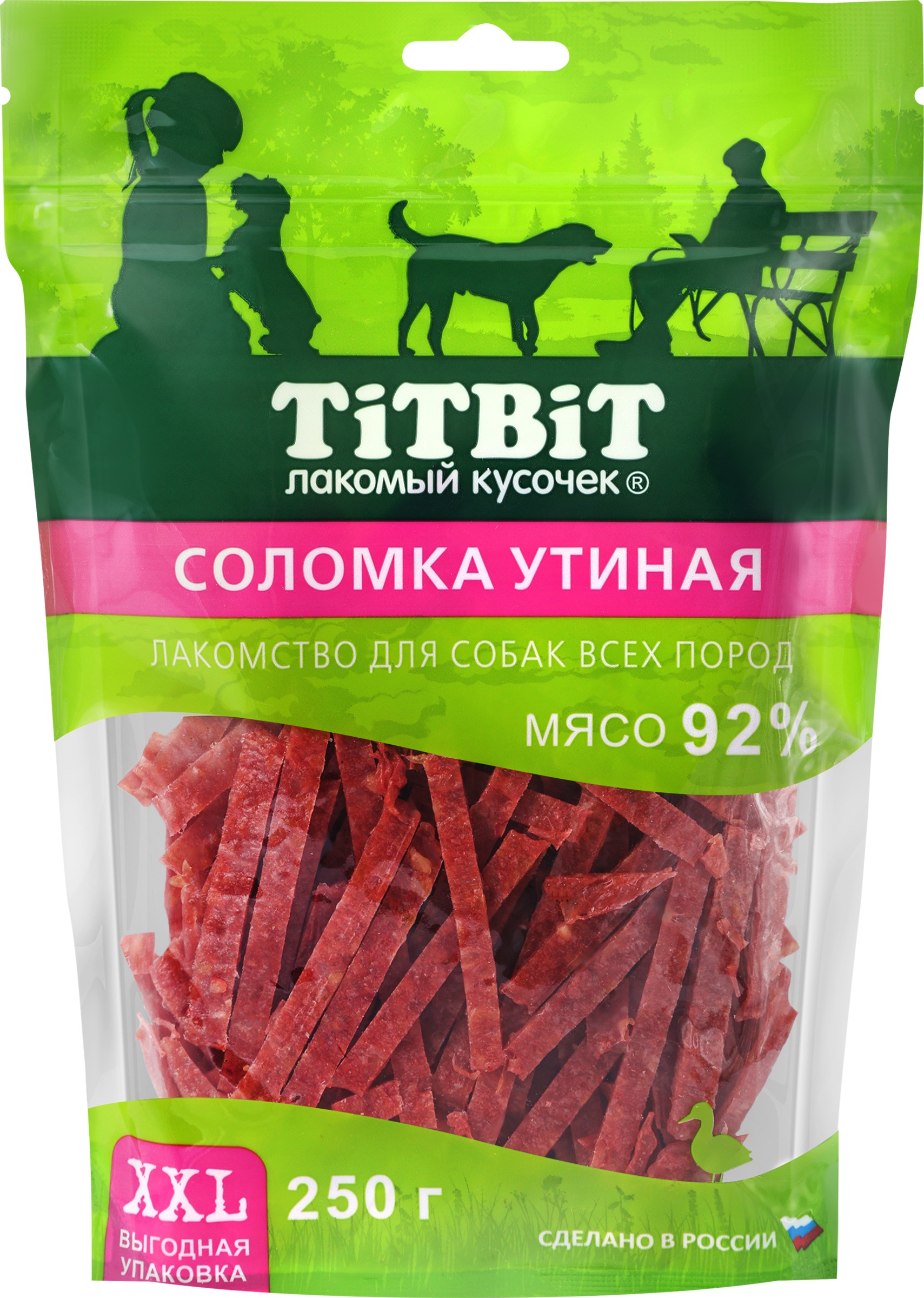 Изображение товара Лакомства для взрослых собак TITBIT XXL утиная 250г