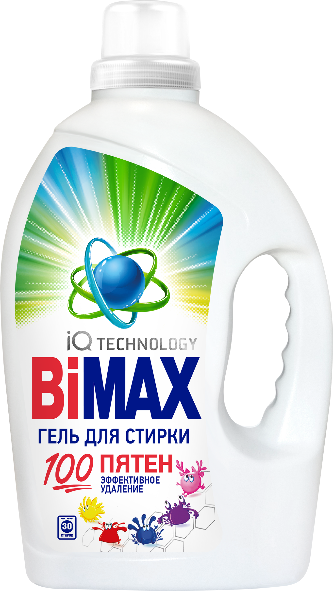 Изображение товара Гель для стирки BIMAX 100 пятен 1,95кг концентрированный универсальный Изображение товара Гель для стирки BIMAX 100 пятен 1,95кг концентрированный универсальный