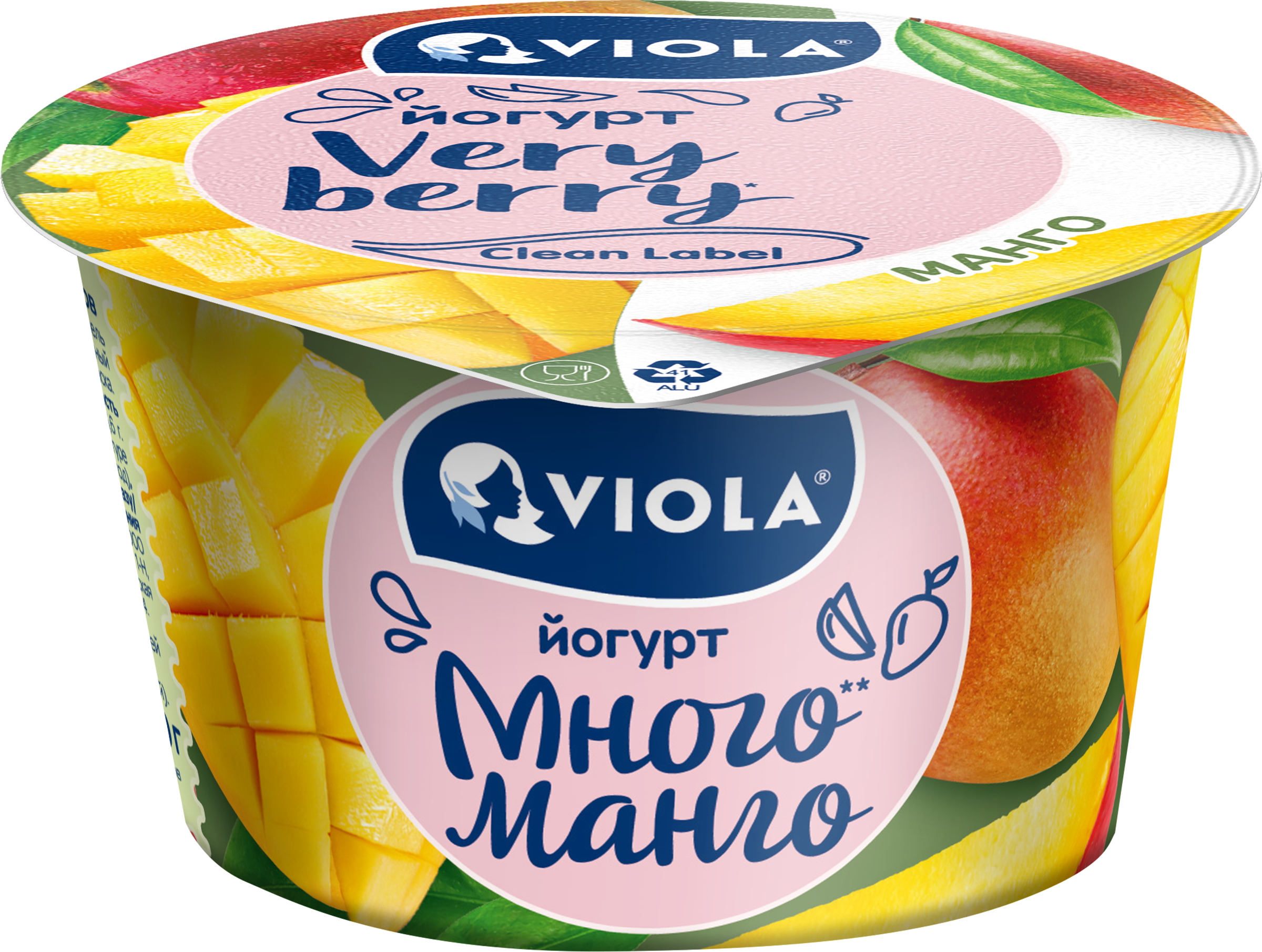 Изображение товара Йогурт VIOLA Very Berry с манго 2,6% без змж 180г натуральный