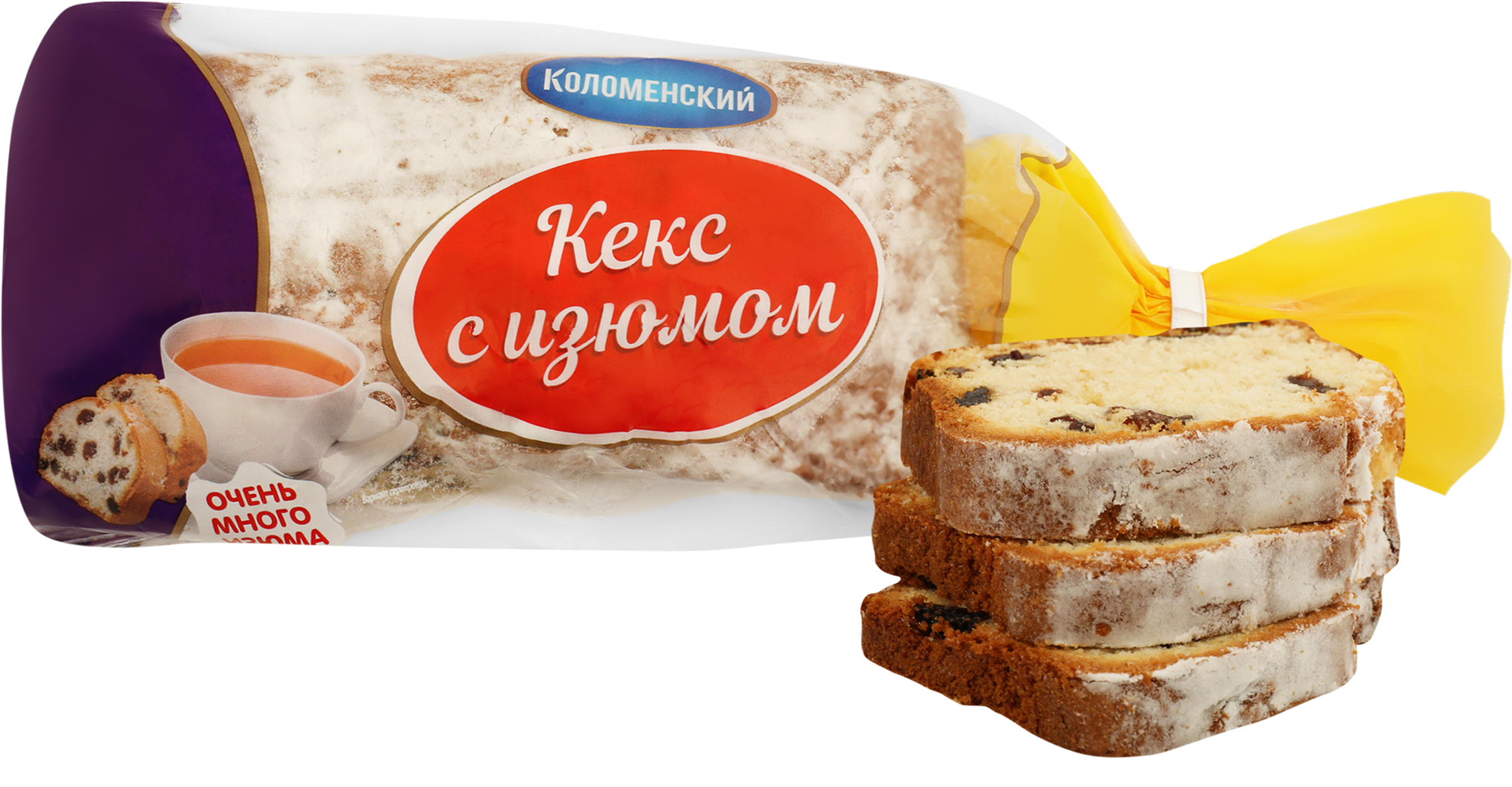 Изображение товара Кекс КОЛОМЕНСКОЕ с изюмом 400г - вкусная выпечка для любого времени дня Изображение товара Кекс КОЛОМЕНСКОЕ с изюмом 400г - вкусная выпечка для любого времени дня