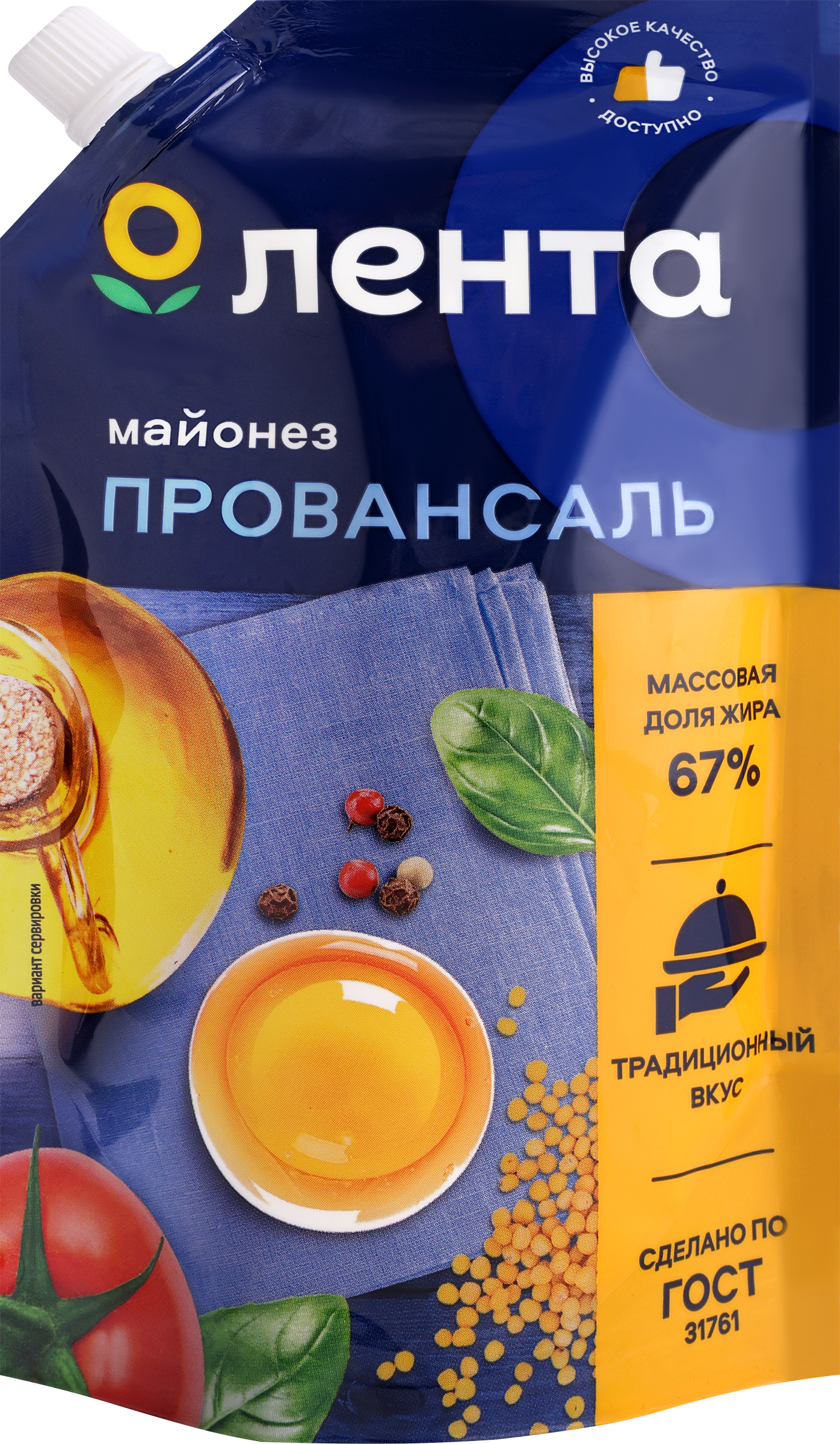 Изображение товара Майонез ЛЕНТА Провансаль 67%, 380мл