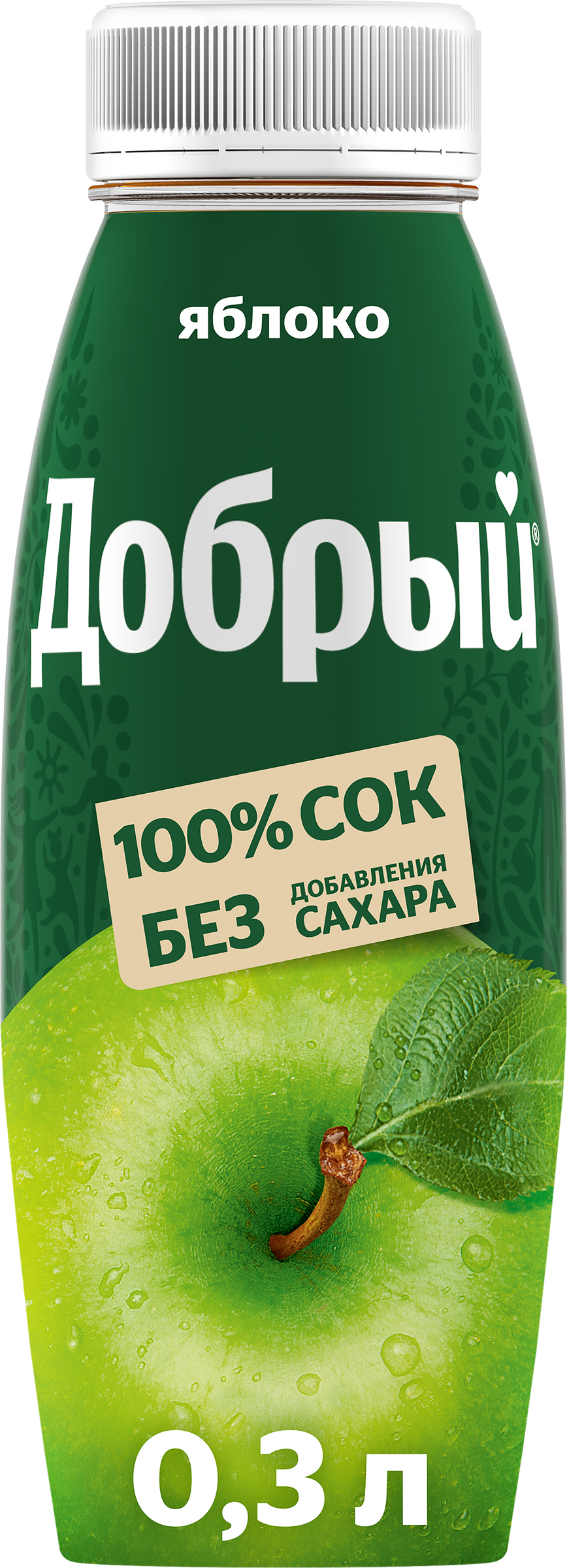 Изображение товара Сок ДОБРЫЙ Яблочный 0.3л натуральный без сахара для активного образа жизни