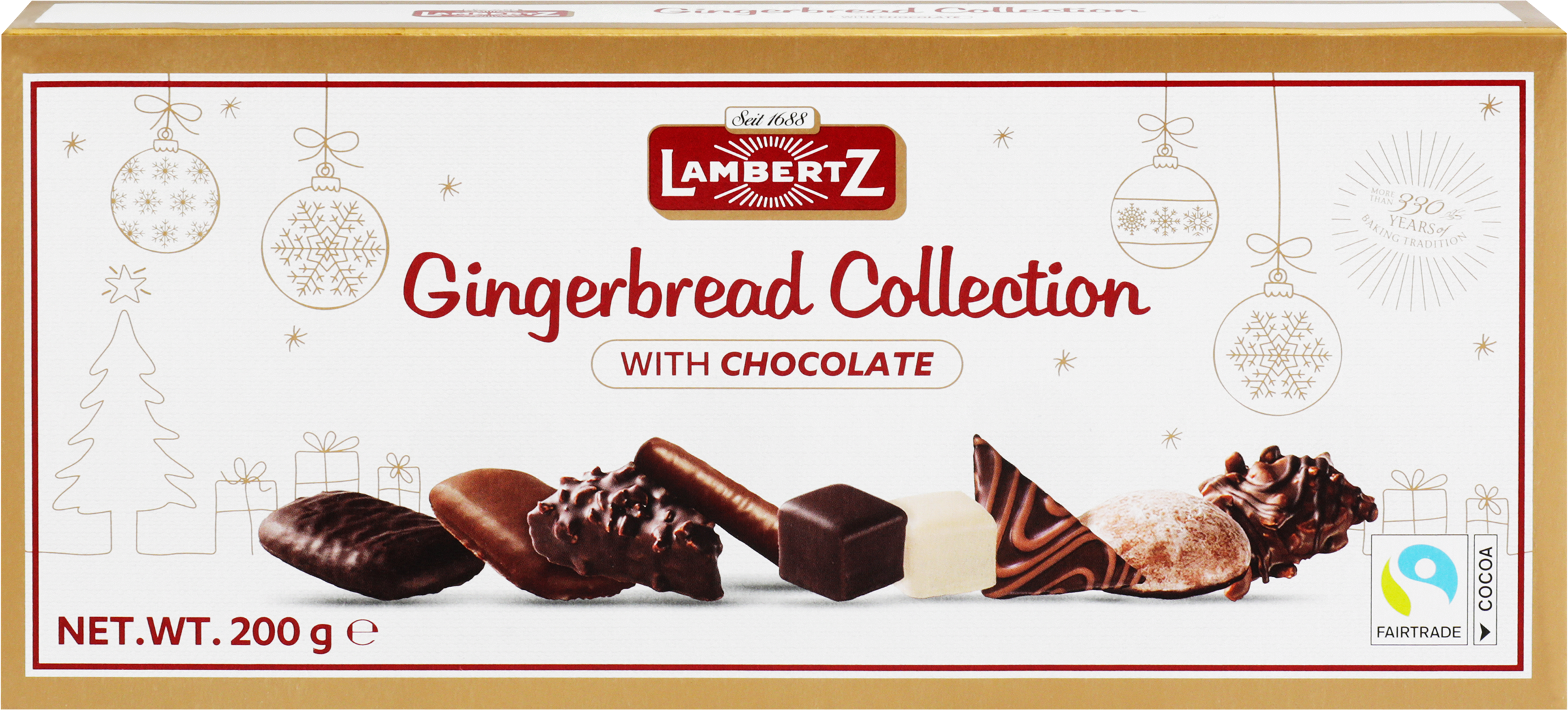 Изображение товара Набор кондитерских изделий LAMBERTZ Gingerbread Collection, пряники в 
сахарной глазури, 200г