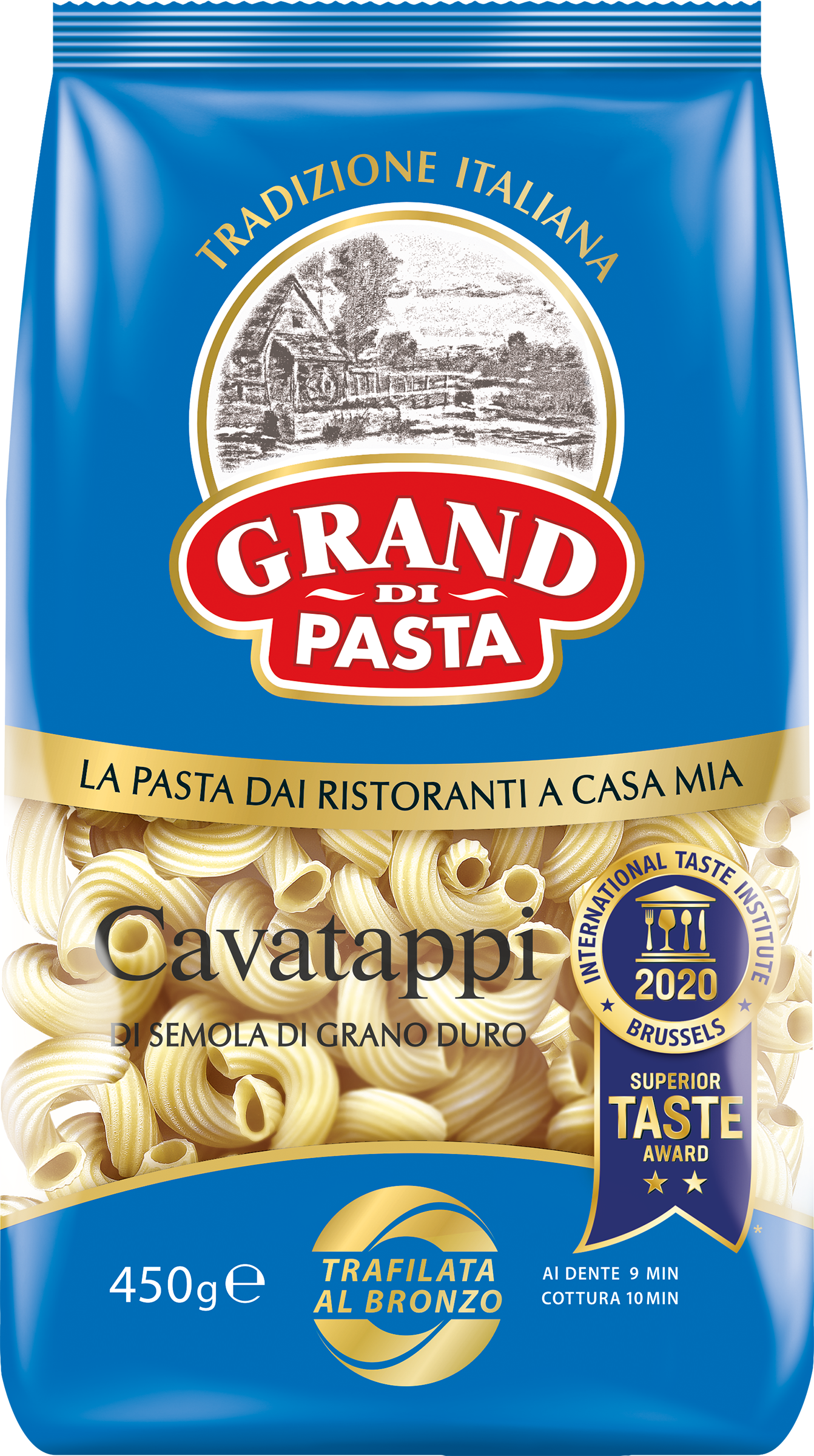 Изображение товара Паста макароны GRAND DI PASTA Cavatappi высший сорт 450г Изображение товара Паста макароны GRAND DI PASTA Cavatappi высший сорт 450г