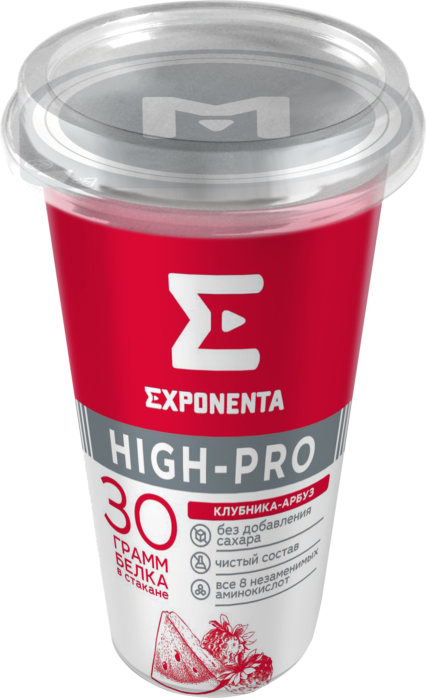 Изображение товара Кисломолочный напиток EXPONENTA High-pro Клубника и арбуз обезжиренный 250г Изображение товара Кисломолочный напиток EXPONENTA High-pro Клубника и арбуз обезжиренный 250г