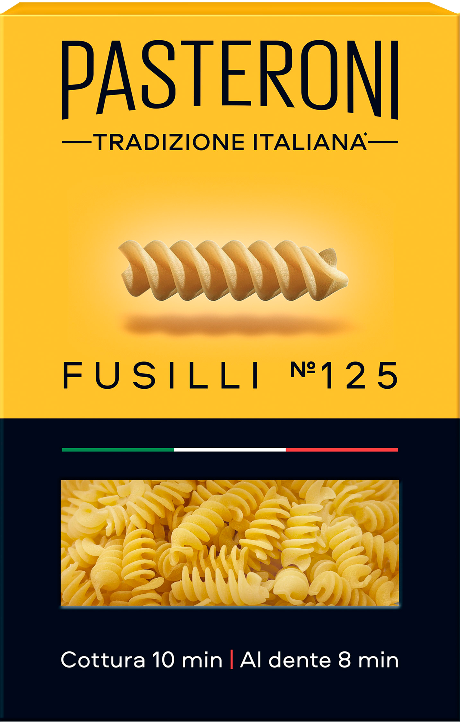 Изображение товара Макароны Fusilli PASTERONI No125 группа А 400г - итальянский виссили высшего сорта