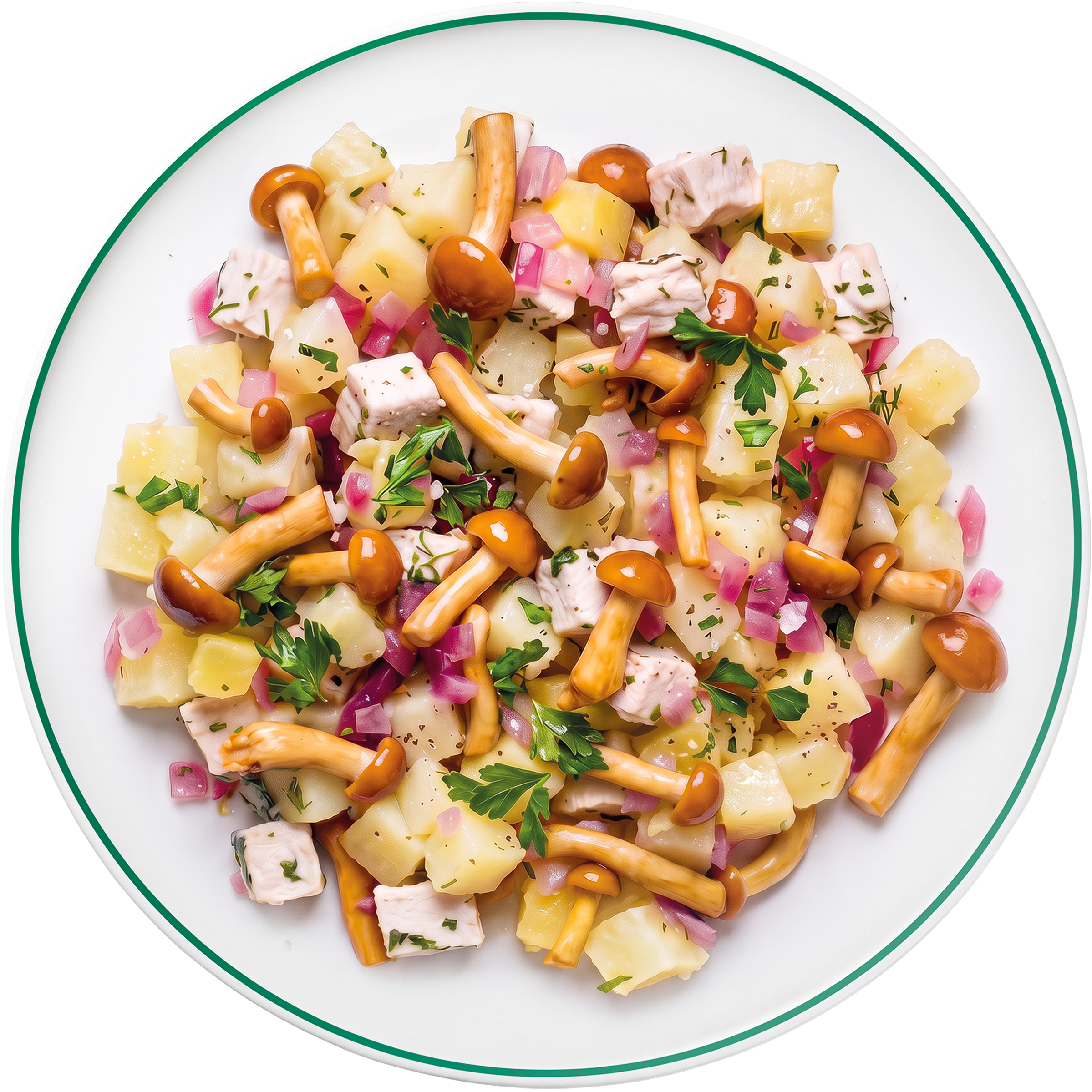 Изображение товара Салат с опятами и курицей ЛЕНТА FRESH, 180г