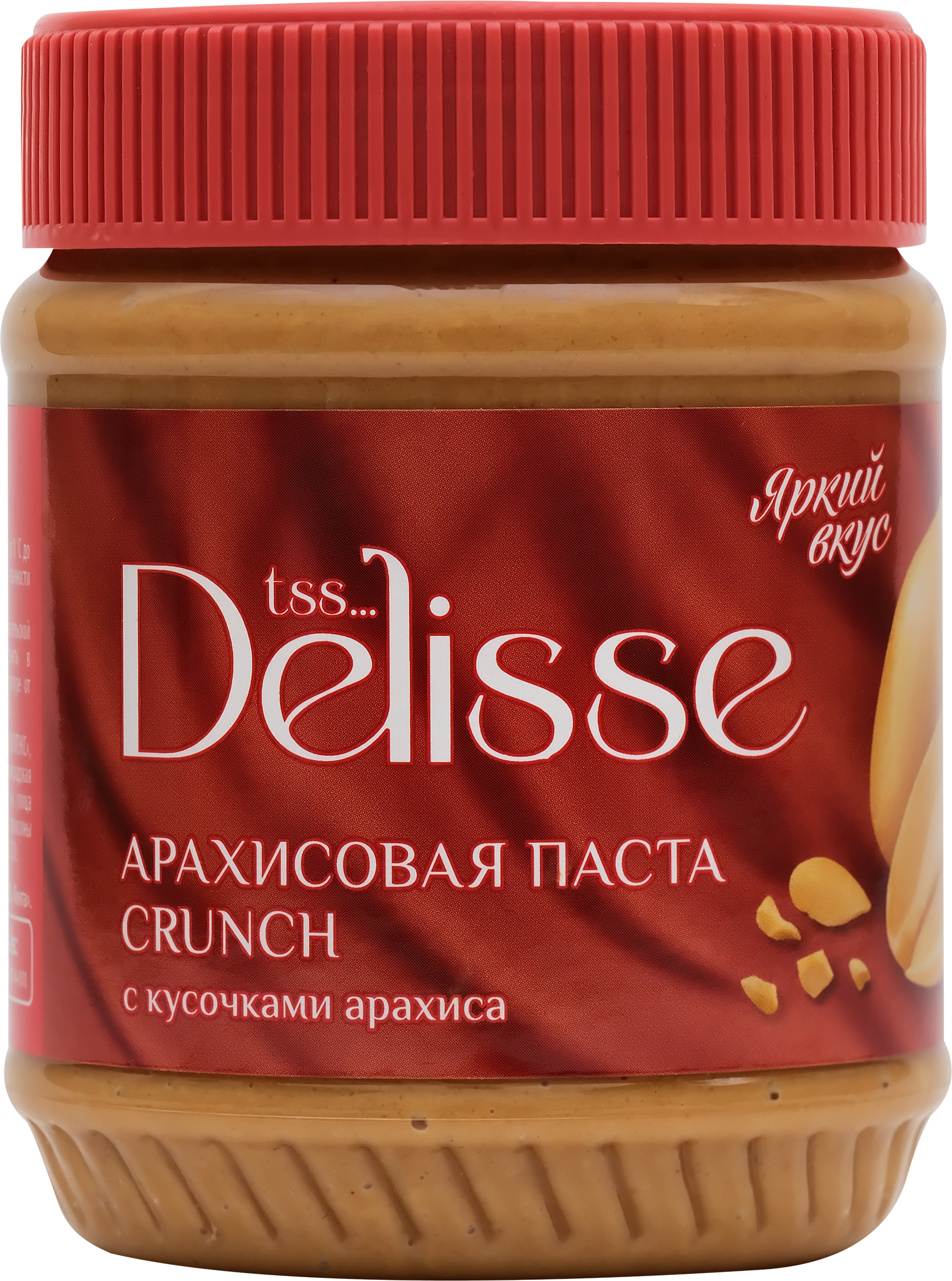 Изображение товара Паста арахисовая DELISSE Crunchy, 340г Изображение товара Паста арахисовая DELISSE Crunchy, 340г