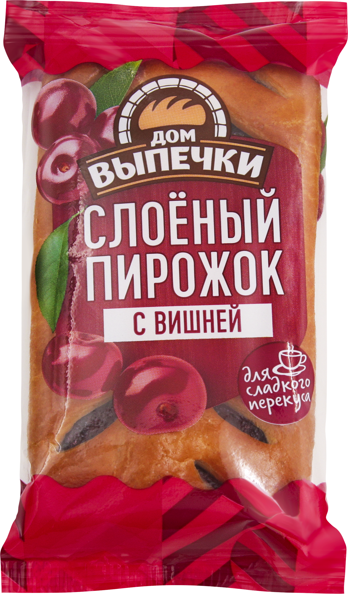 Изображение товара Пирожок слоеный ДОМ ВЫПЕЧКИ с вишней, 70г Изображение товара Пирожок слоеный ДОМ ВЫПЕЧКИ с вишней, 70г