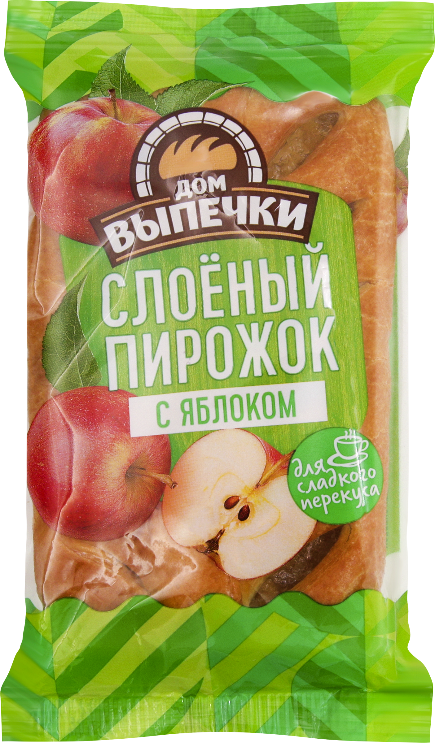 Изображение товара Пирожок слоеный ДОМ ВЫПЕЧКИ с яблоком, 70г Изображение товара Пирожок слоеный ДОМ ВЫПЕЧКИ с яблоком, 70г