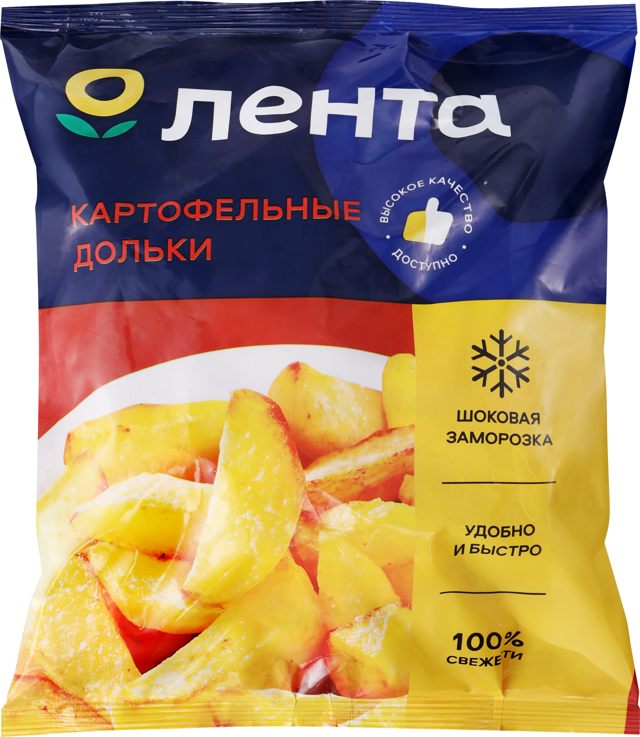 Изображение товара Картофель замороженный ЛЕНТА дольки в кожуре, 700г Изображение товара Картофель замороженный ЛЕНТА дольки в кожуре, 700г