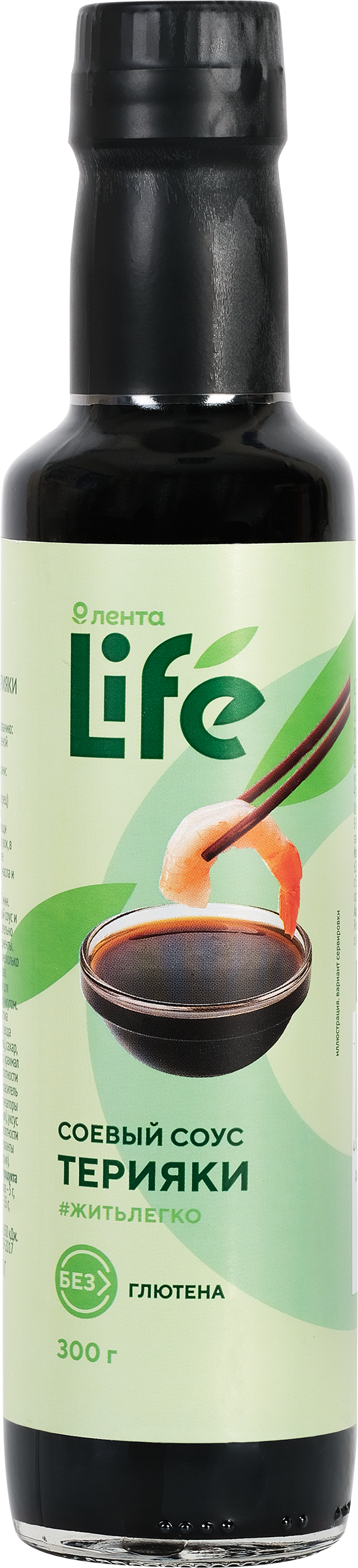 Изображение товара Соус соевый ЛЕНТА LIFE Терияки, безглютеновый, 300г