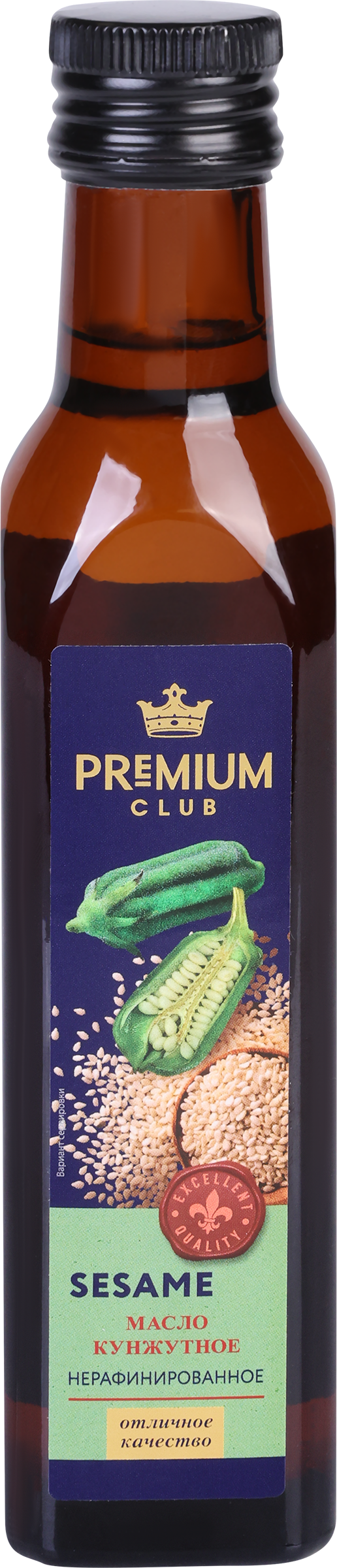 Изображение товара Масло кунжутное PREMIUM CLUB нерафинированное, 250мл Изображение товара Масло кунжутное PREMIUM CLUB нерафинированное, 250мл