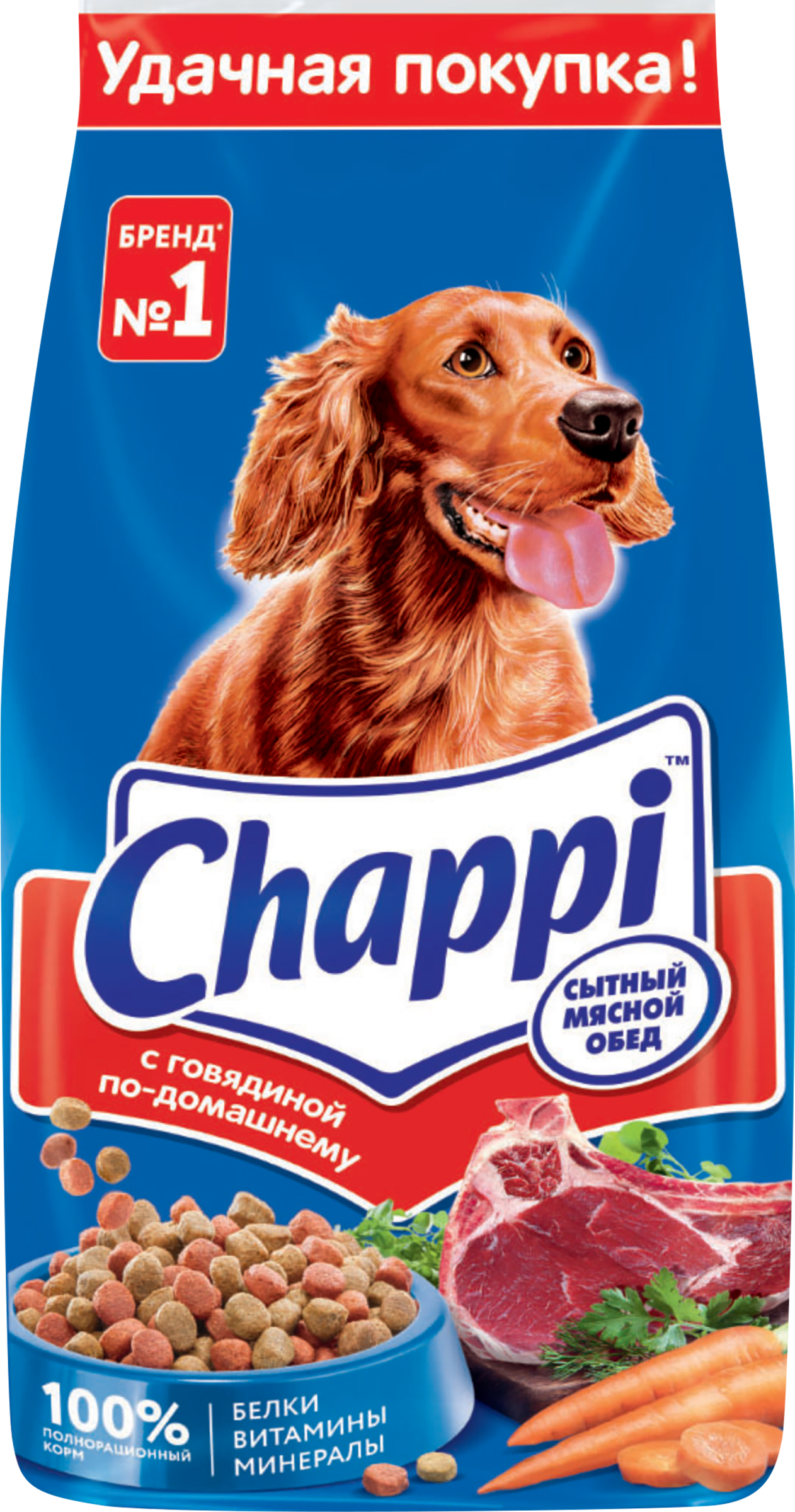 Изображение товара Сухой корм CHAPPI для взрослых собак с говядиной, 15 кг