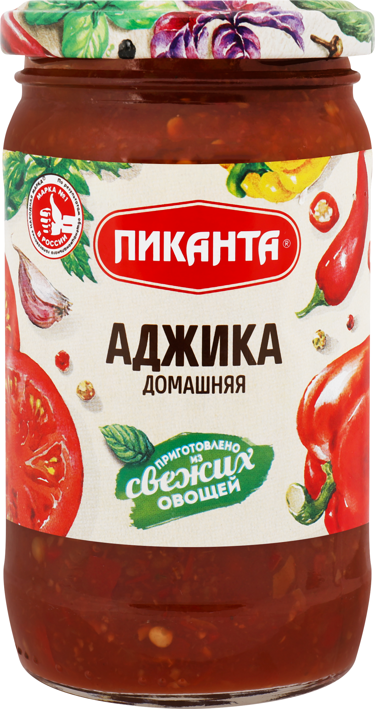 Изображение товара Аджика ПИКАНТА Домашняя 350г натуральный соус для блюд и закусок Изображение товара Аджика ПИКАНТА Домашняя 350г натуральный соус для блюд и закусок