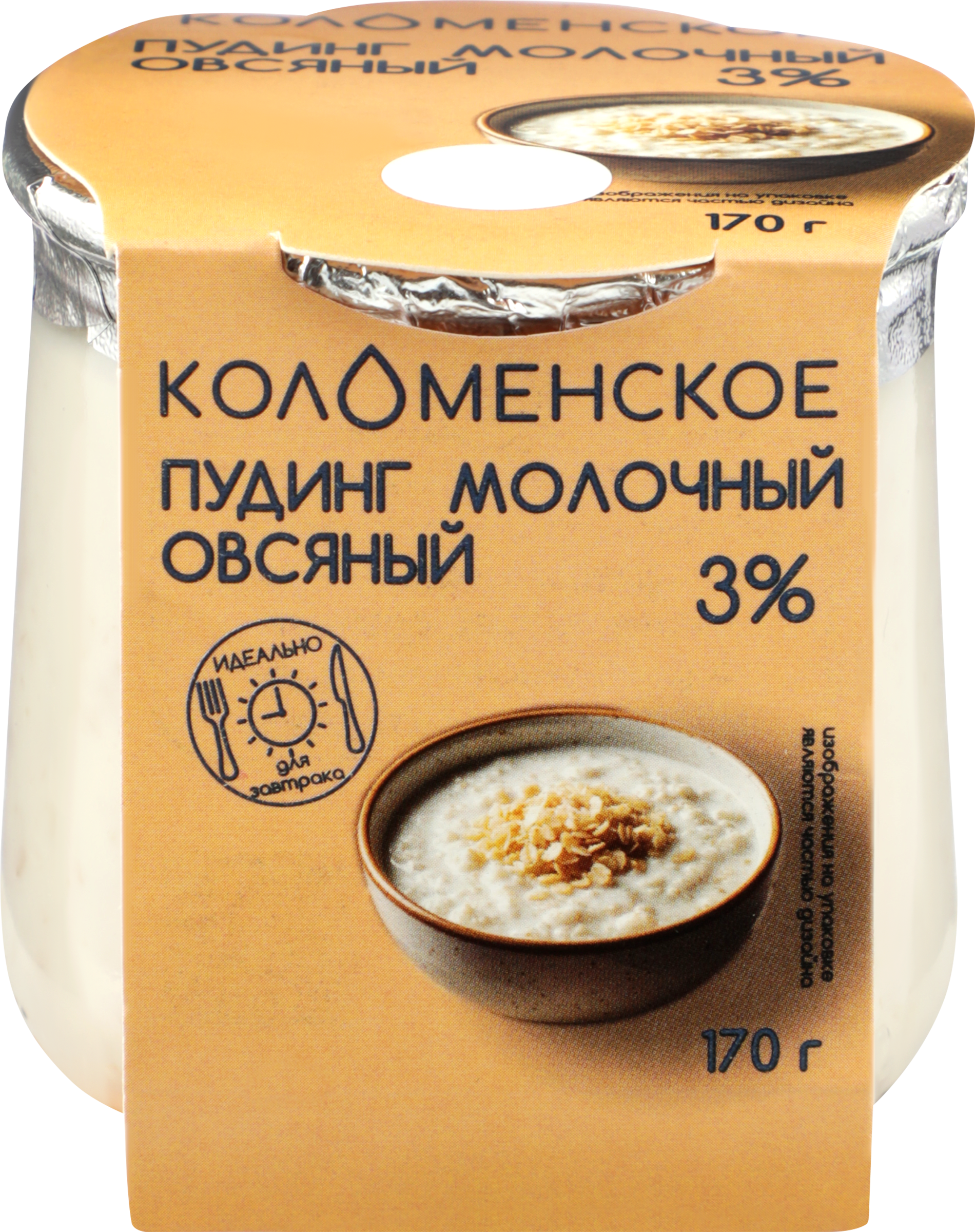 Изображение товара Пудинг молочный КОЛОМЕНСКИЙ Овсяный 3%, без змж, 170г