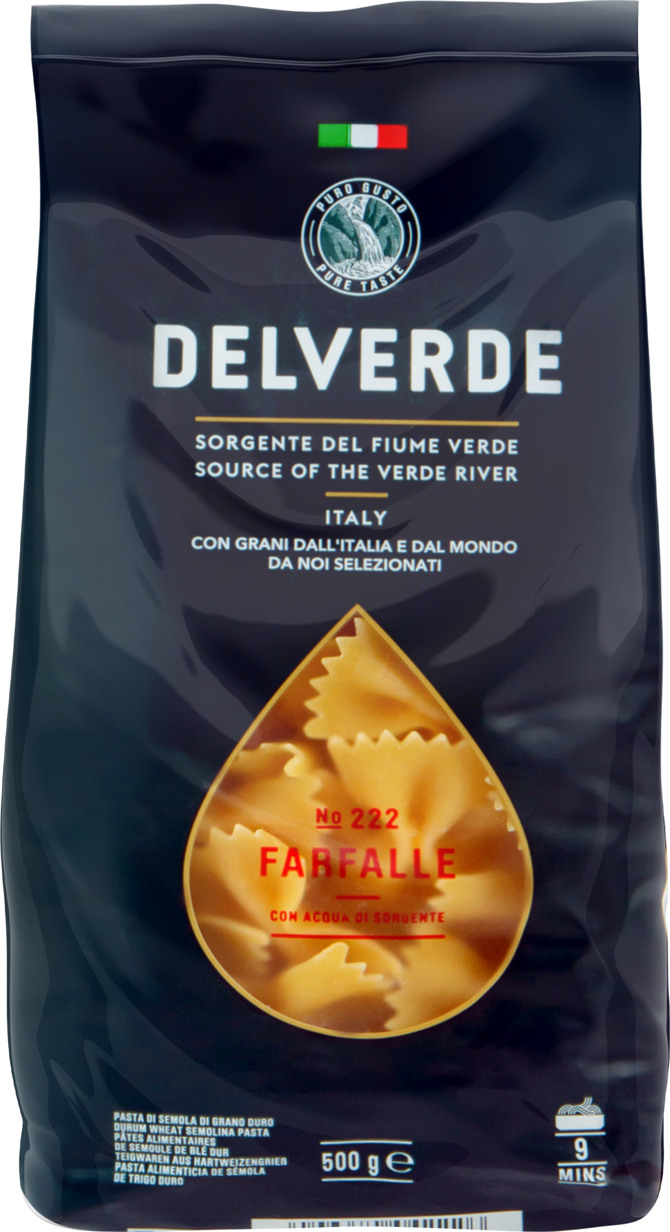 Изображение товара Макароны DELVERDE Фарфалле №222 500г из твердых сортов пшеницы Изображение товара Макароны DELVERDE Фарфалле №222 500г из твердых сортов пшеницы