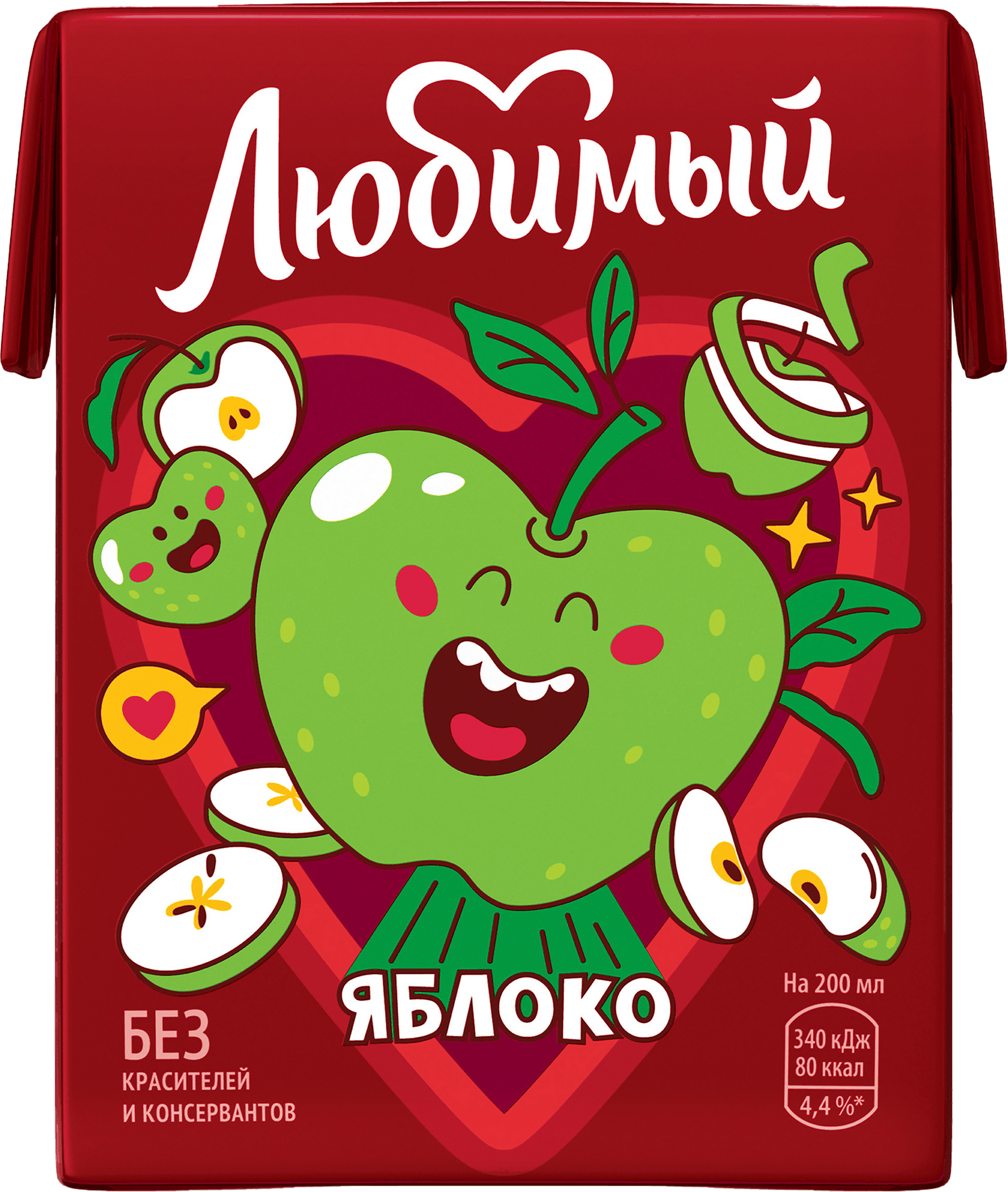 Изображение товара Напиток сокосодержащий ЛЮБИМЫЙ Яблоко осветленный, 0.2л Изображение товара Напиток сокосодержащий ЛЮБИМЫЙ Яблоко осветленный, 0.2л