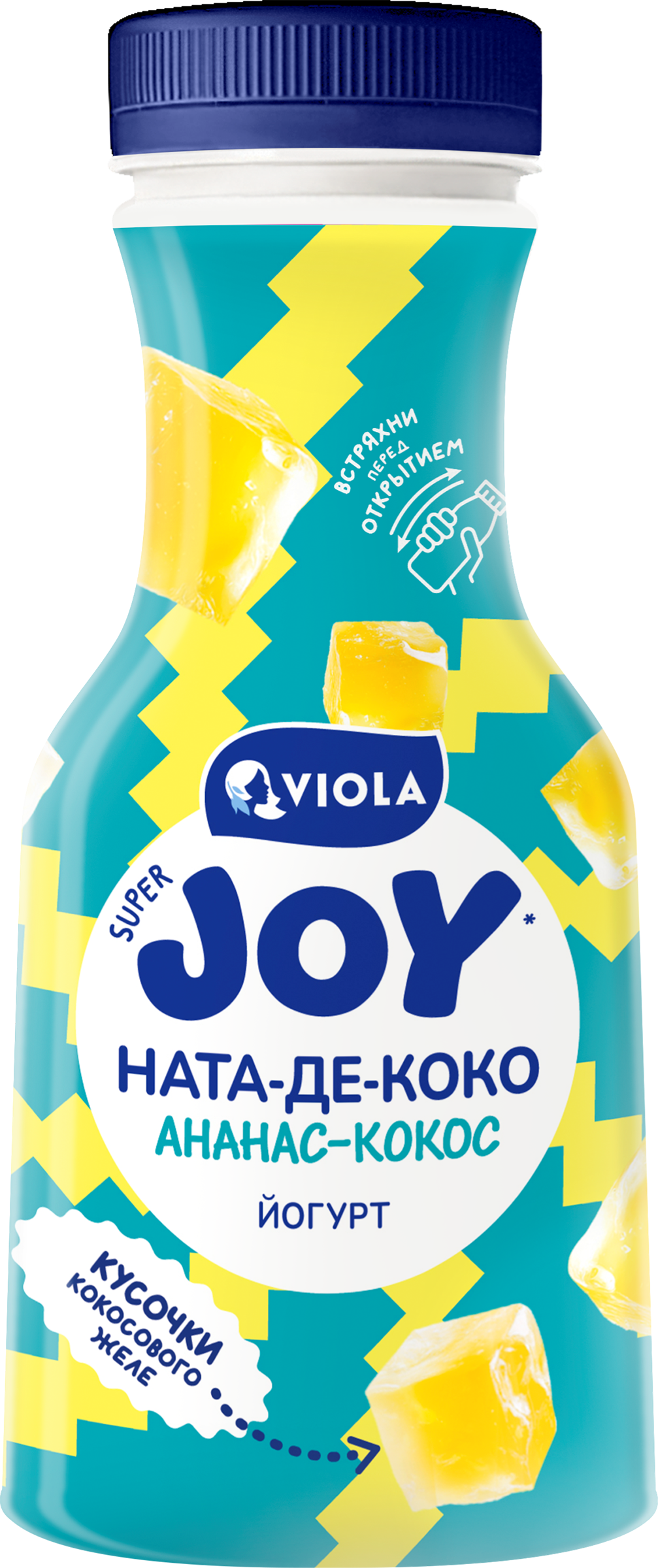 Изображение товара Йогурт питьевой VIOLA Ананас-Кокос, безлактозный 1,1%, без змж, 250г Изображение товара Йогурт питьевой VIOLA Ананас-Кокос, безлактозный 1,1%, без змж, 250г