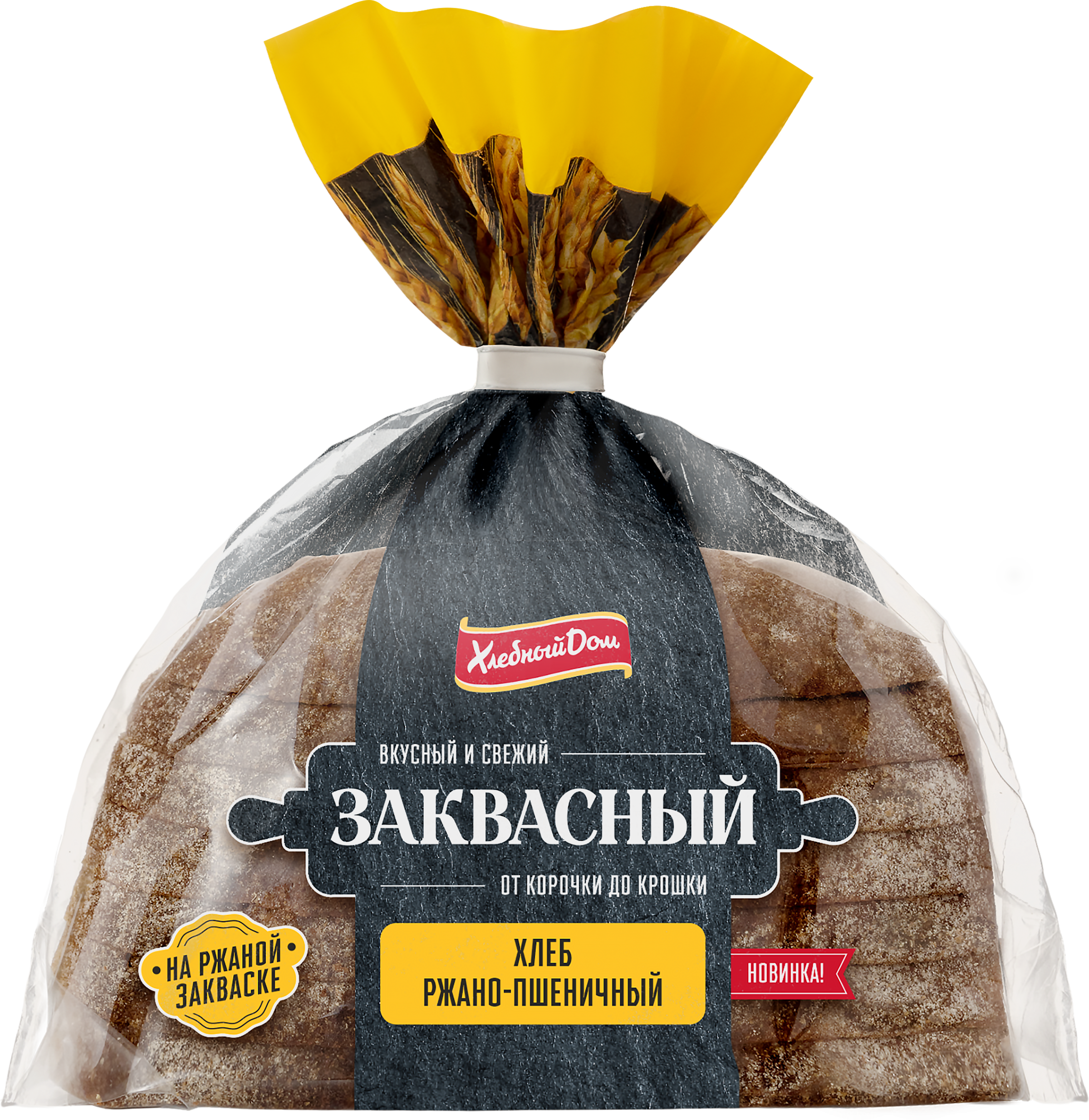 Изображение товара Хлеб ржано-пшеничный ХЛЕБНЫЙ ДОМ Заквасный в упаковке, в нарезке, 400г Изображение товара Хлеб ржано-пшеничный ХЛЕБНЫЙ ДОМ Заквасный в упаковке, в нарезке, 400г