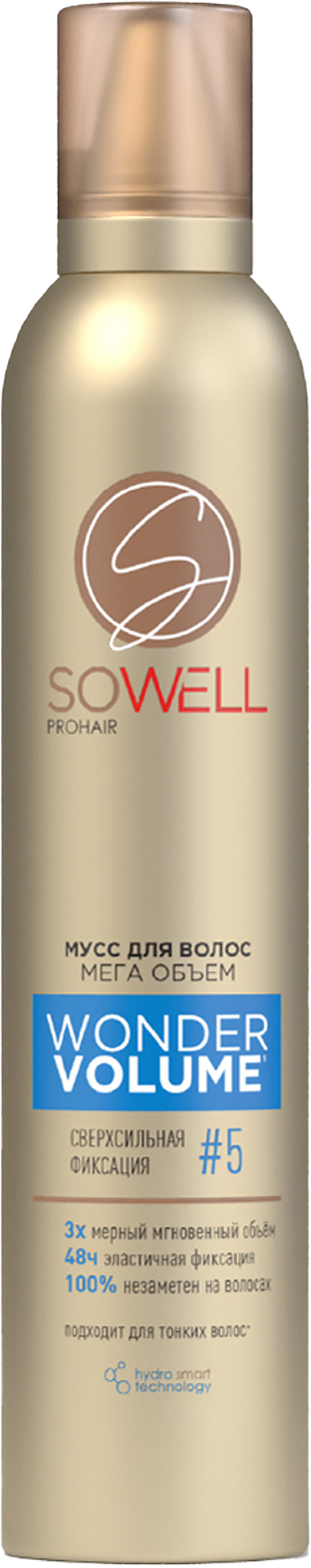 Изображение товара Мусс для волос SOWELL Wonder Volume Мега объем от корней Изображение товара Мусс для волос SOWELL Wonder Volume Мега объем от корней