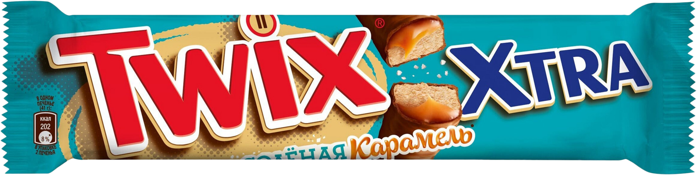 Изображение товара Шоколадный батончик TWIX Экстра Соленая карамель 82г вкус и качество