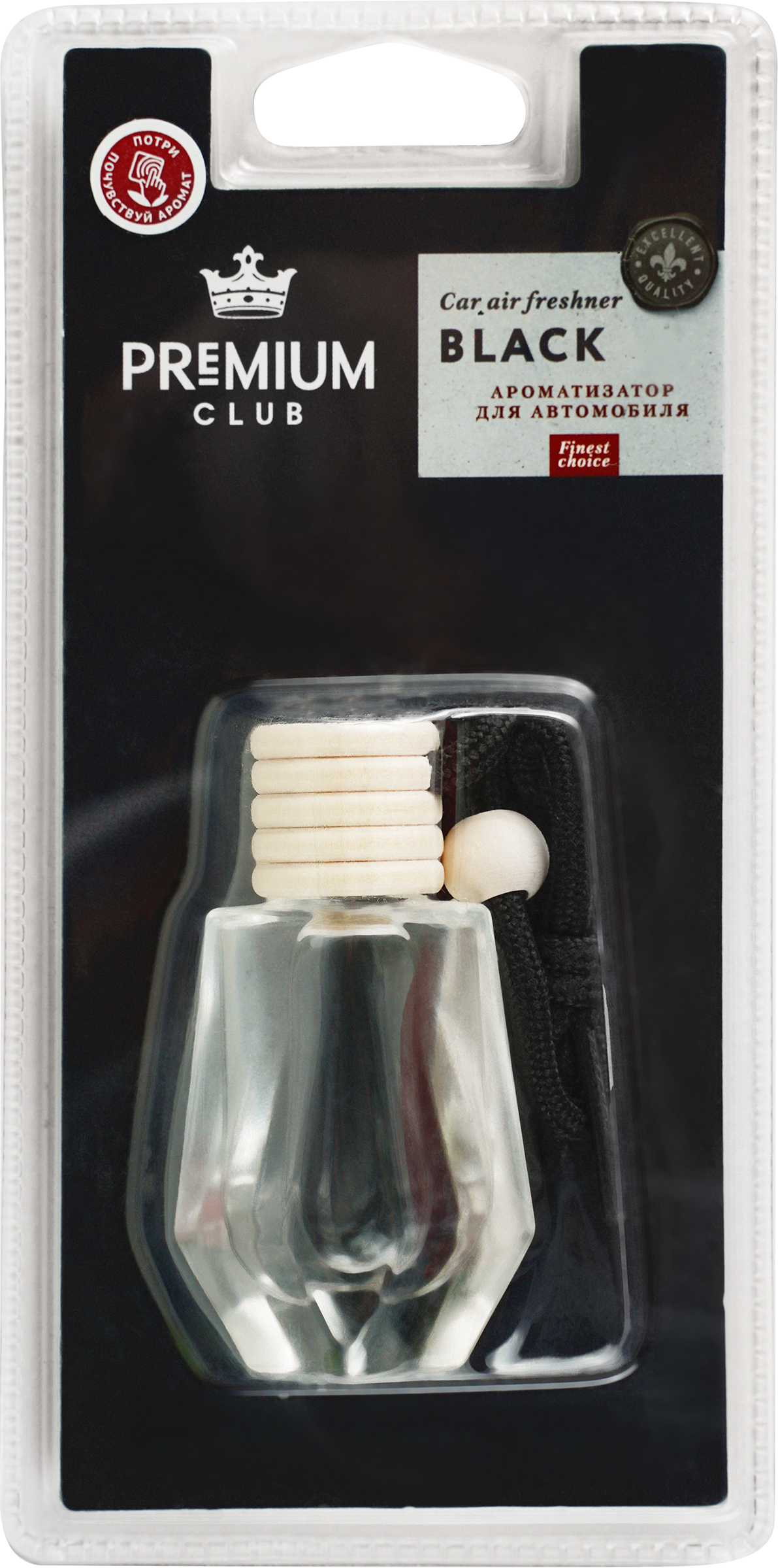 Изображение товара Ароматизатор автомобильный PREMIUM CLUB Prestige Black, подвесной Изображение товара Ароматизатор автомобильный PREMIUM CLUB Prestige Black, подвесной