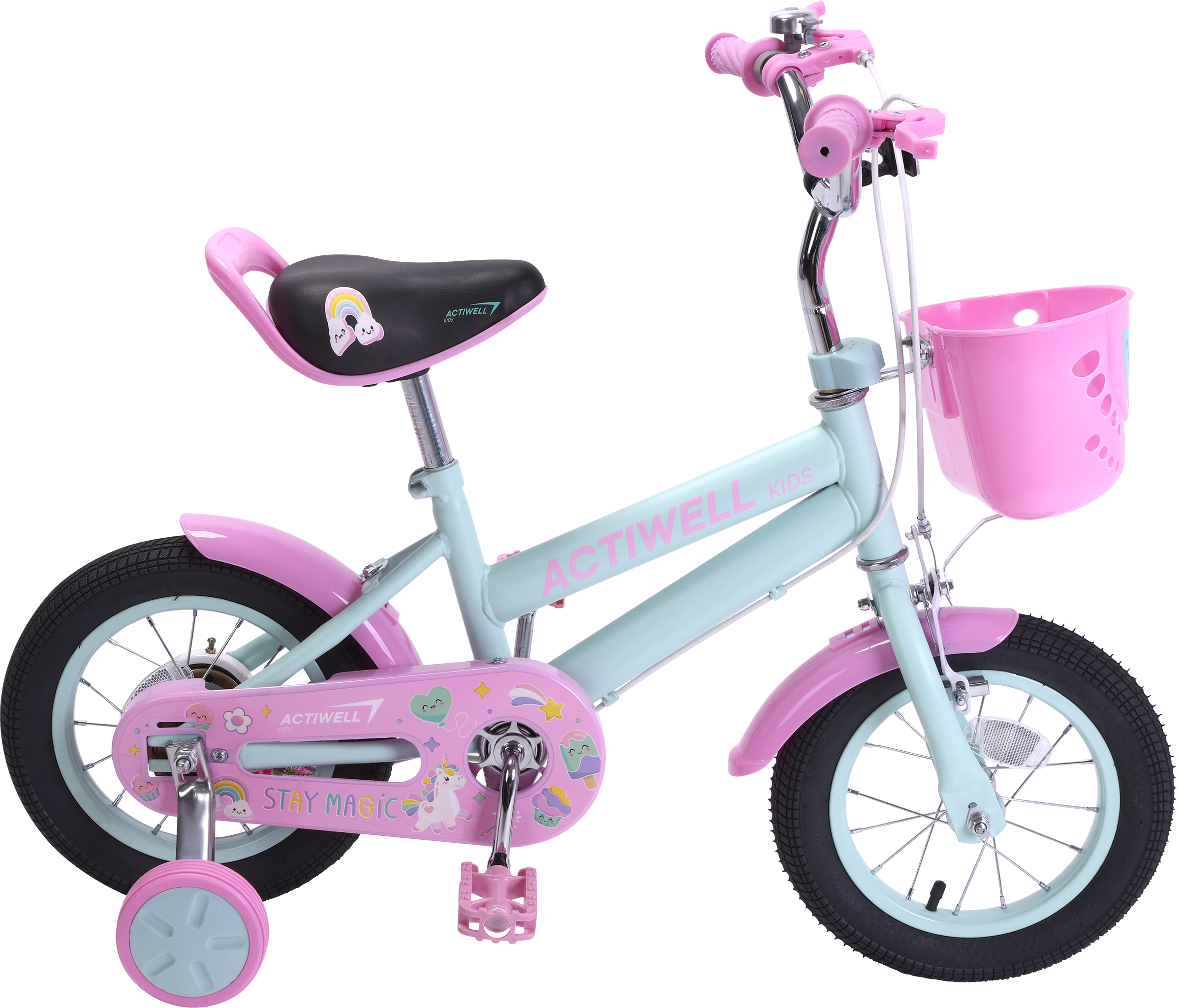 Изображение товара Велосипед детский ACTIWELL 12" бирюзовый/белый, Арт. KID-ST12-G Изображение товара Велосипед детский ACTIWELL 12" бирюзовый/белый, Арт. KID-ST12-G