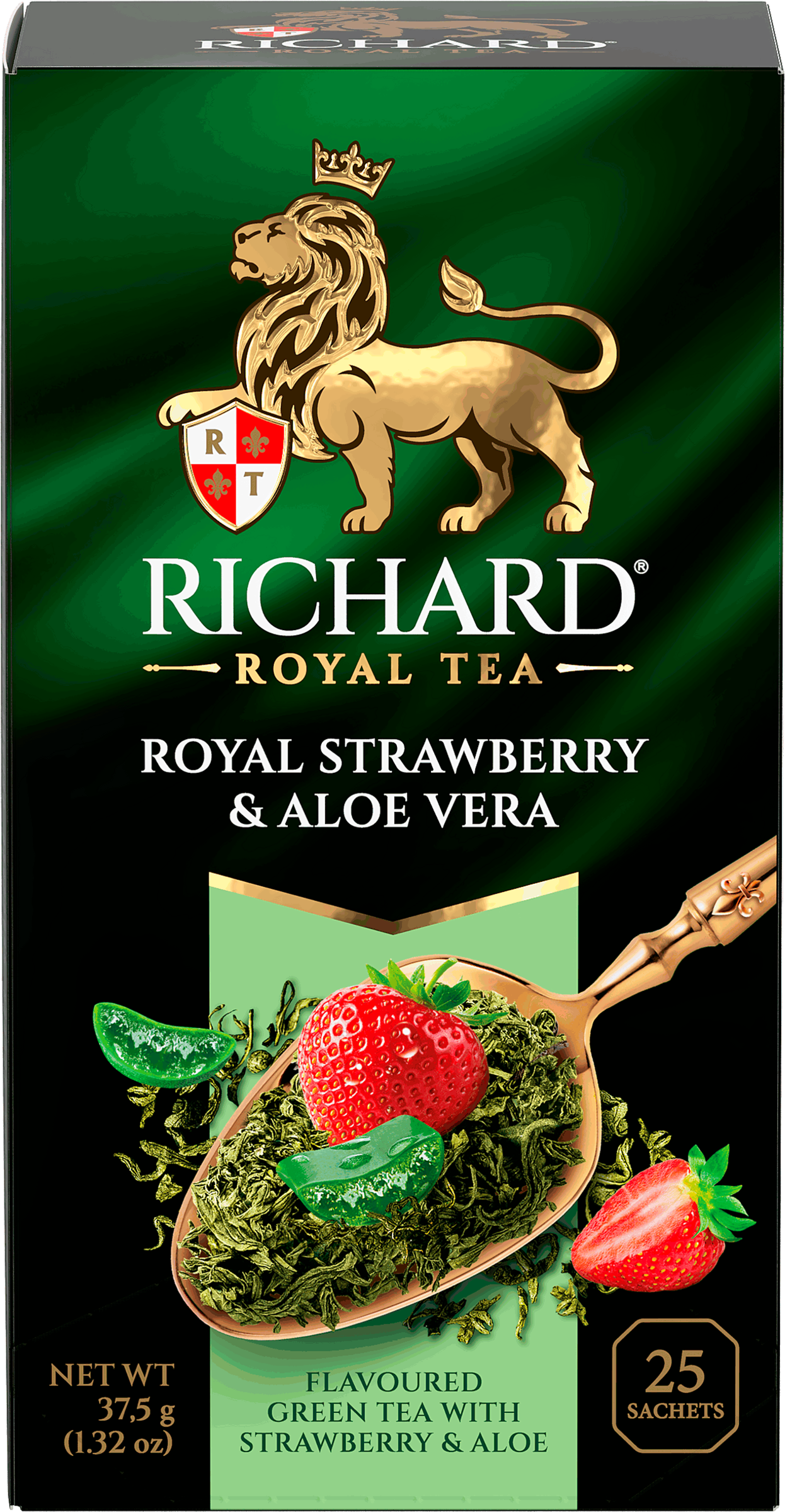 Изображение товара Чай зеленый RICHARD Royal Strawberry&Aloe Vera арома 25 пакетов Изображение товара Чай зеленый RICHARD Royal Strawberry&Aloe Vera арома 25 пакетов