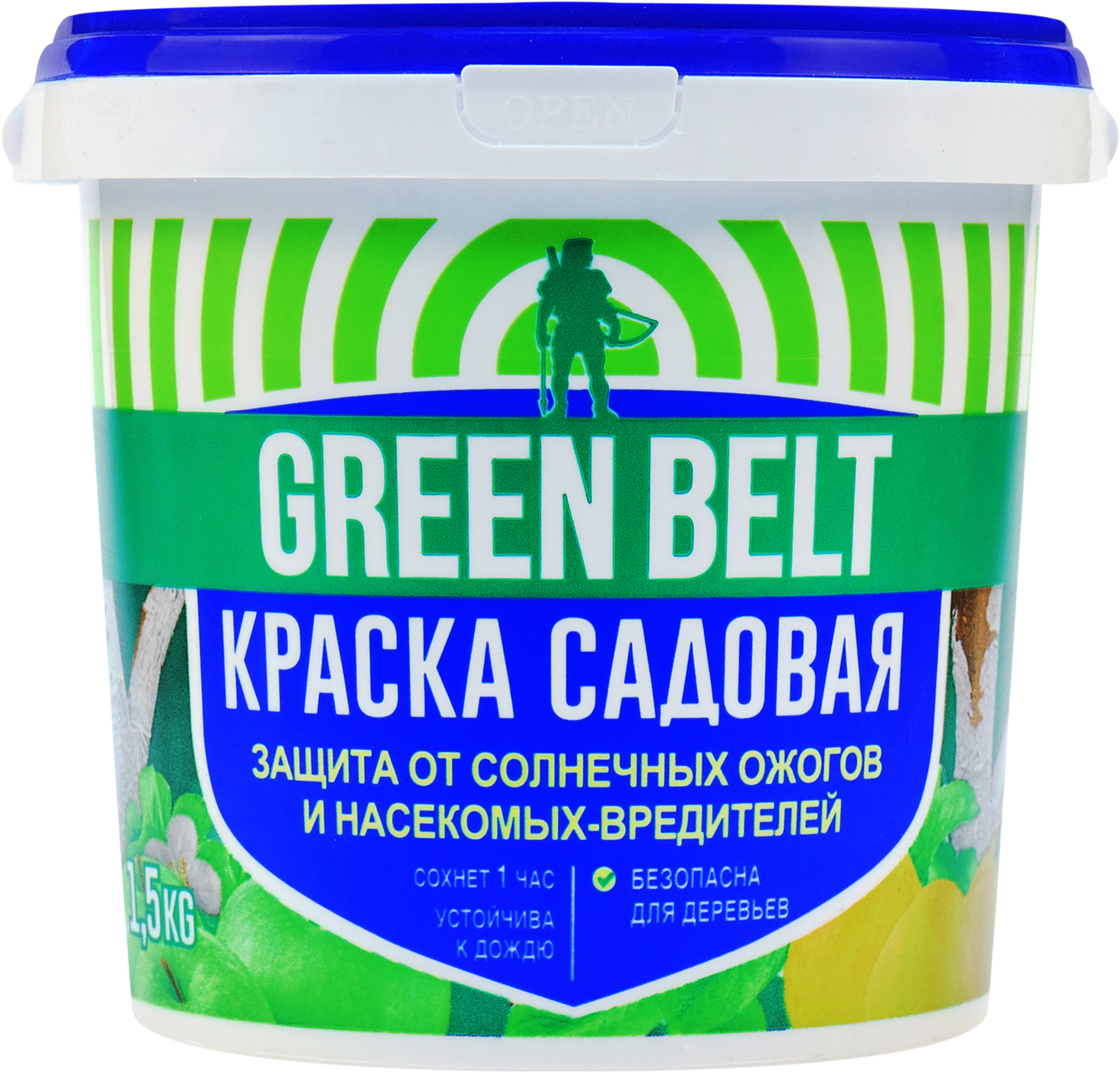 Изображение товара Краска садовая для деревьев GREEN BELT акриловая, Арт. 01-493, 1,5кг Изображение товара Краска садовая для деревьев GREEN BELT акриловая, Арт. 01-493, 1,5кг