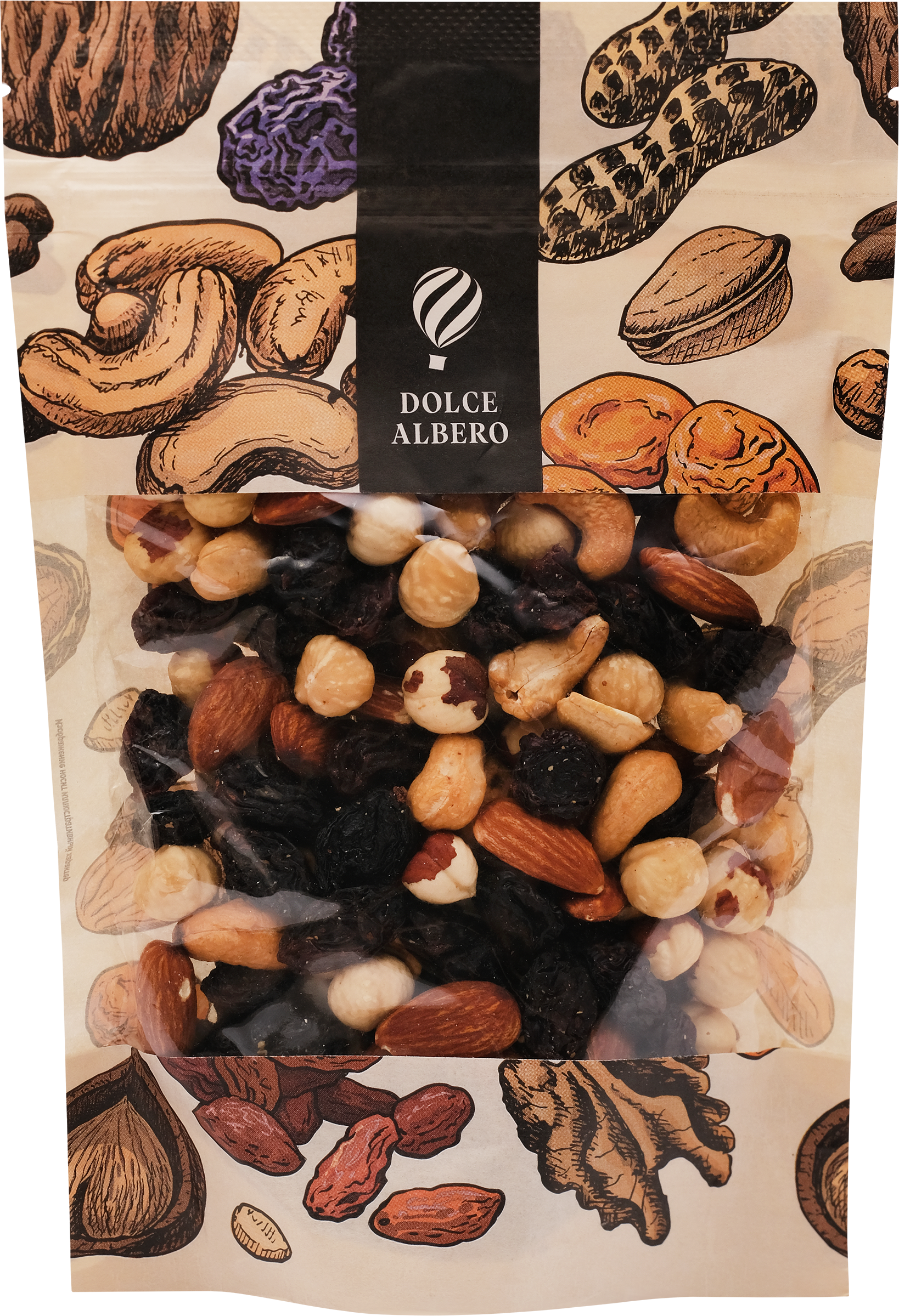 Изображение товара Фруктово-ореховая смесь DOLCE ALBERO с жареными орехами и изюмом, 150г