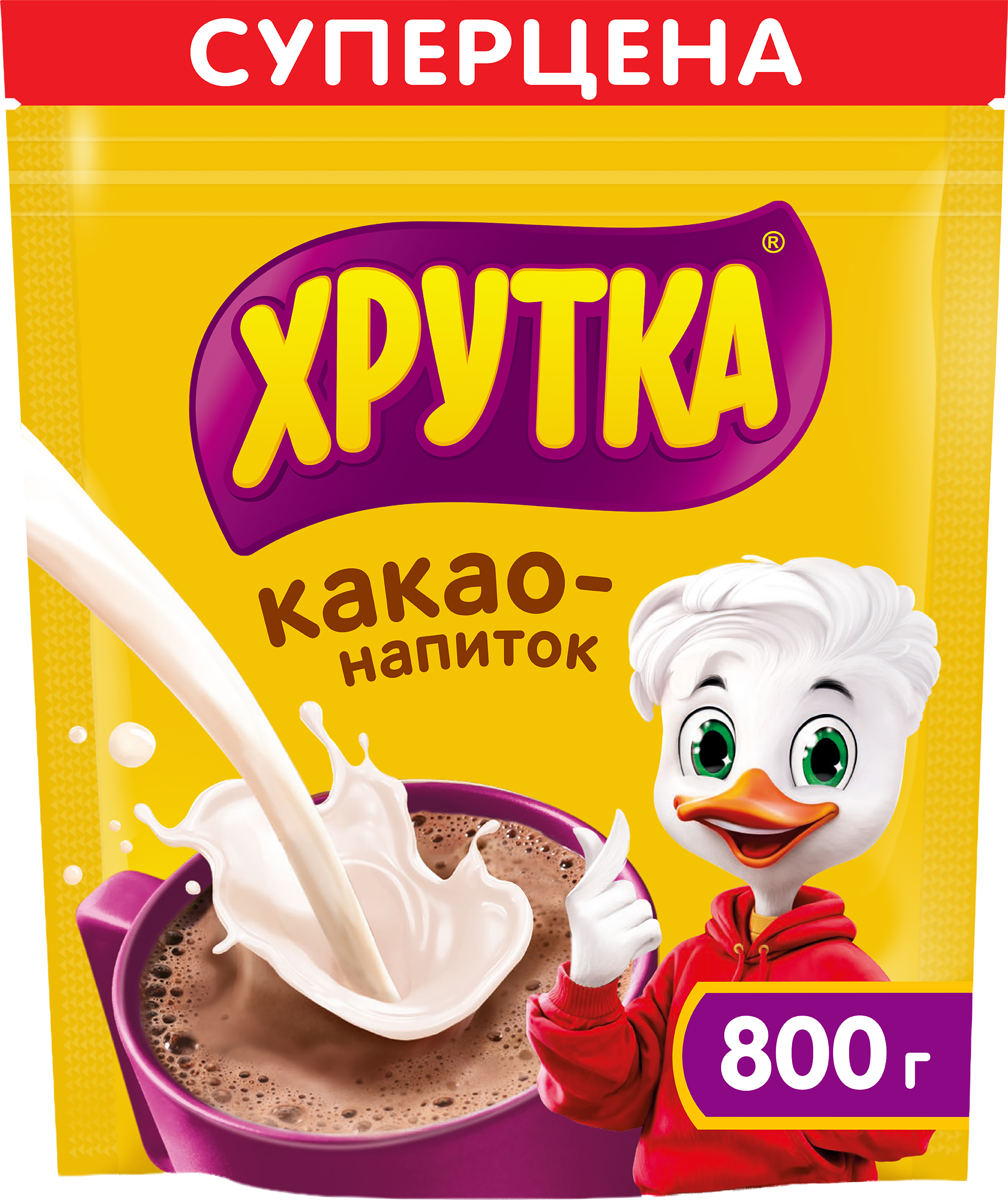 Изображение товара Какао-напиток ХРУТКА быстрорастворимый, 800 г, насыщенный вкус и польза